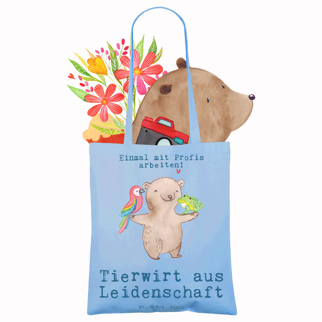 Tragetasche Tierwirt aus Leidenschaft Beuteltasche, Beutel, Einkaufstasche, Jutebeutel, Stoffbeutel, Tasche, Shopper, Umhängetasche, Strandtasche, Schultertasche, Stofftasche, Tragetasche, Badetasche, Jutetasche, Einkaufstüte, Laptoptasche, Beruf, Ausbildung, Jubiläum, Abschied, Rente, Kollege, Kollegin, Geschenk, Schenken, Arbeitskollege, Mitarbeiter, Firma, Danke, Dankeschön, Landwirt; Bauer, Tierwirt, Agronom, Farmer, Bauernhof