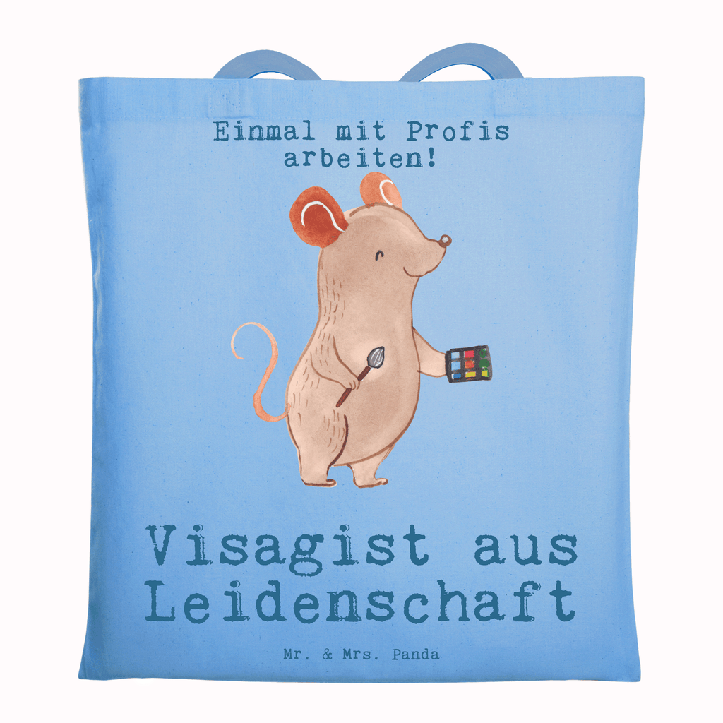 Tragetasche Visagist aus Leidenschaft Beuteltasche, Beutel, Einkaufstasche, Jutebeutel, Stoffbeutel, Tasche, Shopper, Umhängetasche, Strandtasche, Schultertasche, Stofftasche, Tragetasche, Badetasche, Jutetasche, Einkaufstüte, Laptoptasche, Beruf, Ausbildung, Jubiläum, Abschied, Rente, Kollege, Kollegin, Geschenk, Schenken, Arbeitskollege, Mitarbeiter, Firma, Danke, Dankeschön, Kosmetiker, Make Up Artist, Maskenbildner, Visagist, Beauty Salon, Kosmetikstudio, Eröffnung