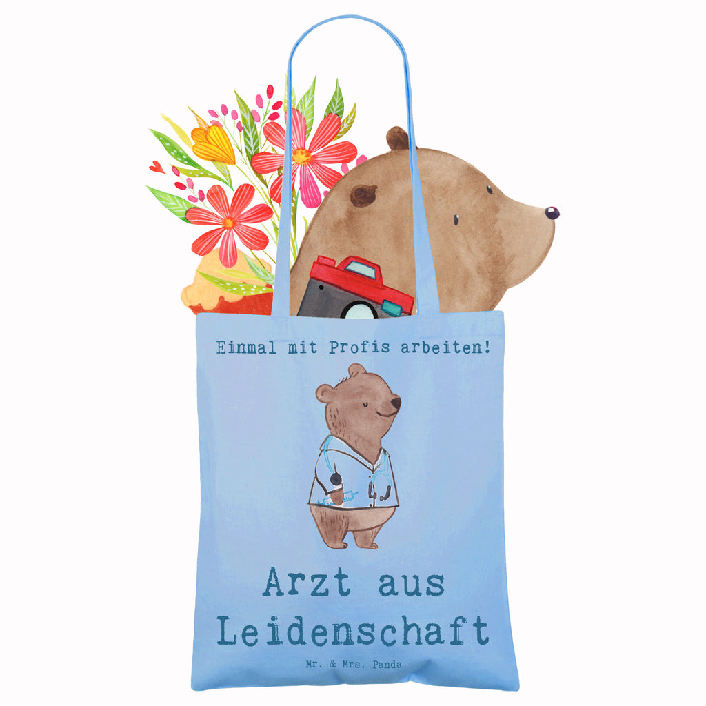 Tragetasche Arzt aus Leidenschaft Beuteltasche, Beutel, Einkaufstasche, Jutebeutel, Stoffbeutel, Tasche, Shopper, Umhängetasche, Strandtasche, Schultertasche, Stofftasche, Tragetasche, Badetasche, Jutetasche, Einkaufstüte, Laptoptasche, Beruf, Ausbildung, Jubiläum, Abschied, Rente, Kollege, Kollegin, Geschenk, Schenken, Arbeitskollege, Mitarbeiter, Firma, Danke, Dankeschön, Arzt, Hausarzt, Mediziner, Doktor, Medizinstudium, Doktortitel, Arztpraxis