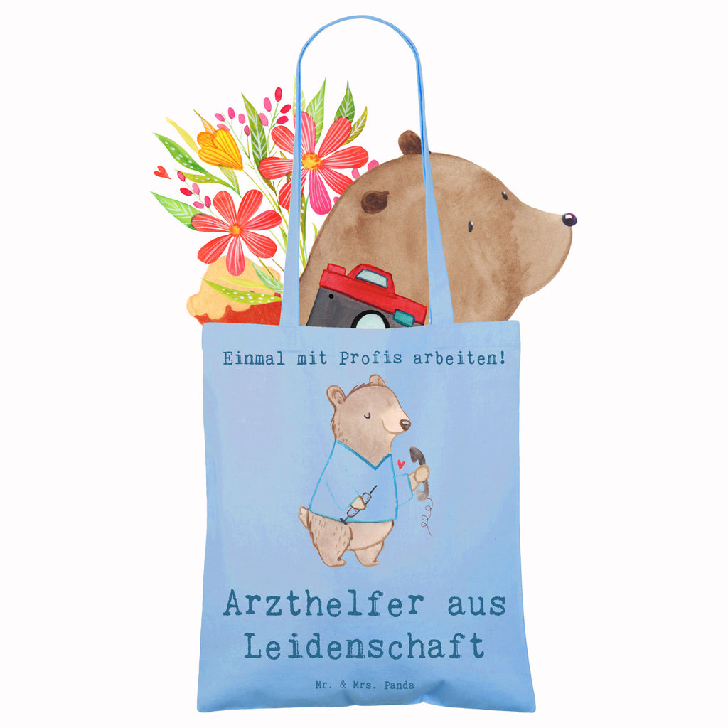 Tragetasche Arzthelfer aus Leidenschaft Beuteltasche, Beutel, Einkaufstasche, Jutebeutel, Stoffbeutel, Tasche, Shopper, Umhängetasche, Strandtasche, Schultertasche, Stofftasche, Tragetasche, Badetasche, Jutetasche, Einkaufstüte, Laptoptasche, Beruf, Ausbildung, Jubiläum, Abschied, Rente, Kollege, Kollegin, Geschenk, Schenken, Arbeitskollege, Mitarbeiter, Firma, Danke, Dankeschön, Arzthelfer, Medizinischer Fachangestellter