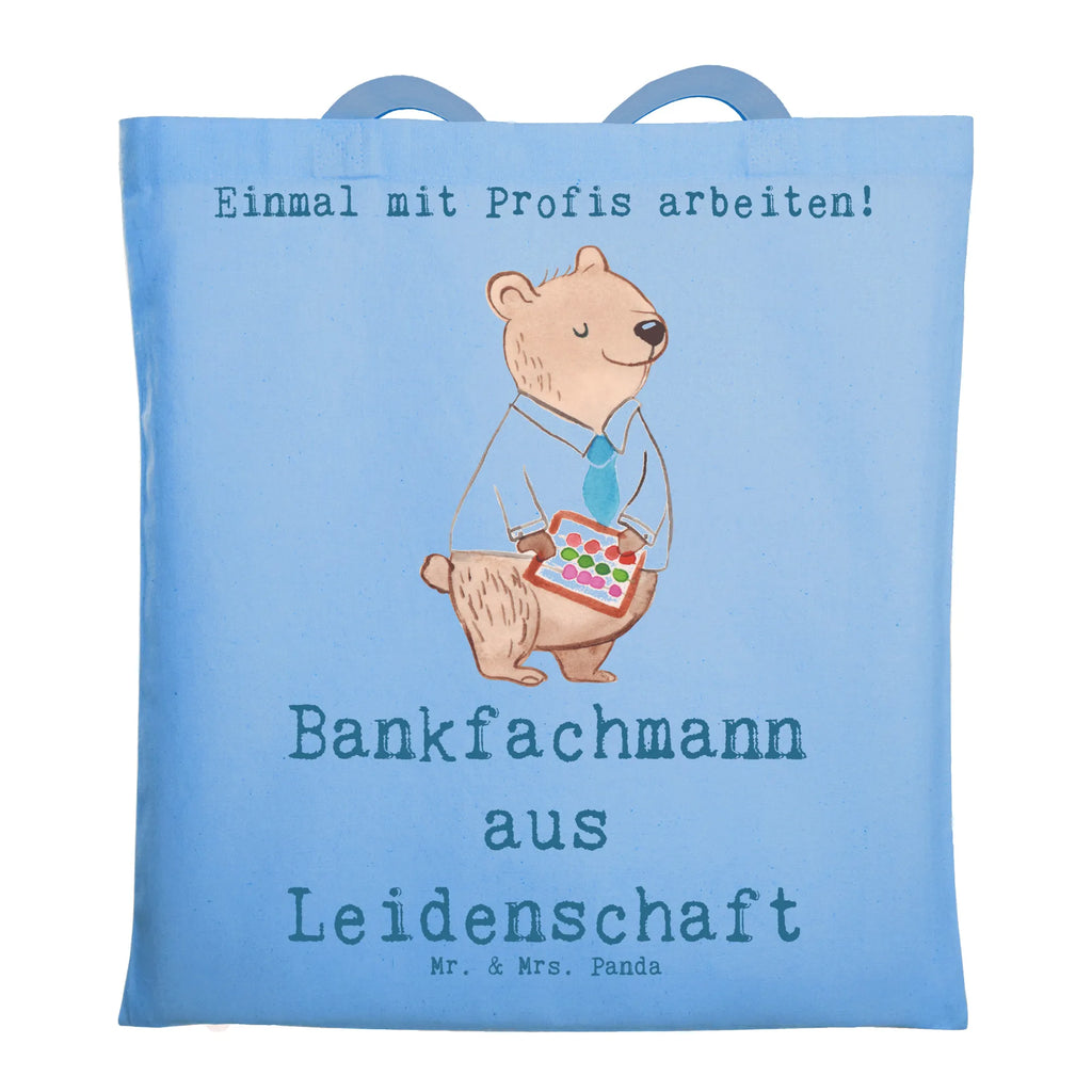 Tragetasche Bankfachmann aus Leidenschaft Beuteltasche, Beutel, Einkaufstasche, Jutebeutel, Stoffbeutel, Tasche, Shopper, Umhängetasche, Strandtasche, Schultertasche, Stofftasche, Tragetasche, Badetasche, Jutetasche, Einkaufstüte, Laptoptasche, Beruf, Ausbildung, Jubiläum, Abschied, Rente, Kollege, Kollegin, Geschenk, Schenken, Arbeitskollege, Mitarbeiter, Firma, Danke, Dankeschön, Bankfachmann, Bankangestellter, Bänker, Bankberater