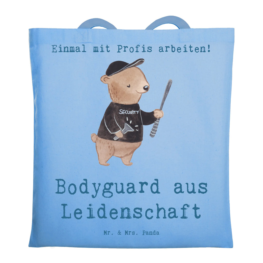 Tragetasche Bodyguard aus Leidenschaft Beuteltasche, Beutel, Einkaufstasche, Jutebeutel, Stoffbeutel, Tasche, Shopper, Umhängetasche, Strandtasche, Schultertasche, Stofftasche, Tragetasche, Badetasche, Jutetasche, Einkaufstüte, Laptoptasche, Beruf, Ausbildung, Jubiläum, Abschied, Rente, Kollege, Kollegin, Geschenk, Schenken, Arbeitskollege, Mitarbeiter, Firma, Danke, Dankeschön, Bodyguard, Personenschützer