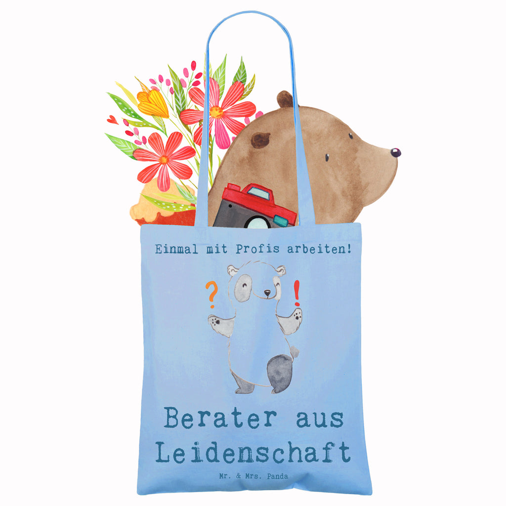 Tragetasche Berater aus Leidenschaft Beuteltasche, Beutel, Einkaufstasche, Jutebeutel, Stoffbeutel, Tasche, Shopper, Umhängetasche, Strandtasche, Schultertasche, Stofftasche, Tragetasche, Badetasche, Jutetasche, Einkaufstüte, Laptoptasche, Beruf, Ausbildung, Jubiläum, Abschied, Rente, Kollege, Kollegin, Geschenk, Schenken, Arbeitskollege, Mitarbeiter, Firma, Danke, Dankeschön, Berater, Finanzberater, IT Beratung, Beratungsbüro, Eröffnung