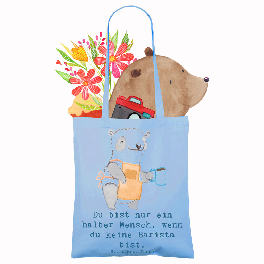 Tragetasche Barista mit Herz Beuteltasche, Beutel, Einkaufstasche, Jutebeutel, Stoffbeutel, Tasche, Shopper, Umhängetasche, Strandtasche, Schultertasche, Stofftasche, Tragetasche, Badetasche, Jutetasche, Einkaufstüte, Laptoptasche, Beruf, Ausbildung, Jubiläum, Abschied, Rente, Kollege, Kollegin, Geschenk, Schenken, Arbeitskollege, Mitarbeiter, Firma, Danke, Dankeschön, Barista, Eröffnung Cafe, Kaffee