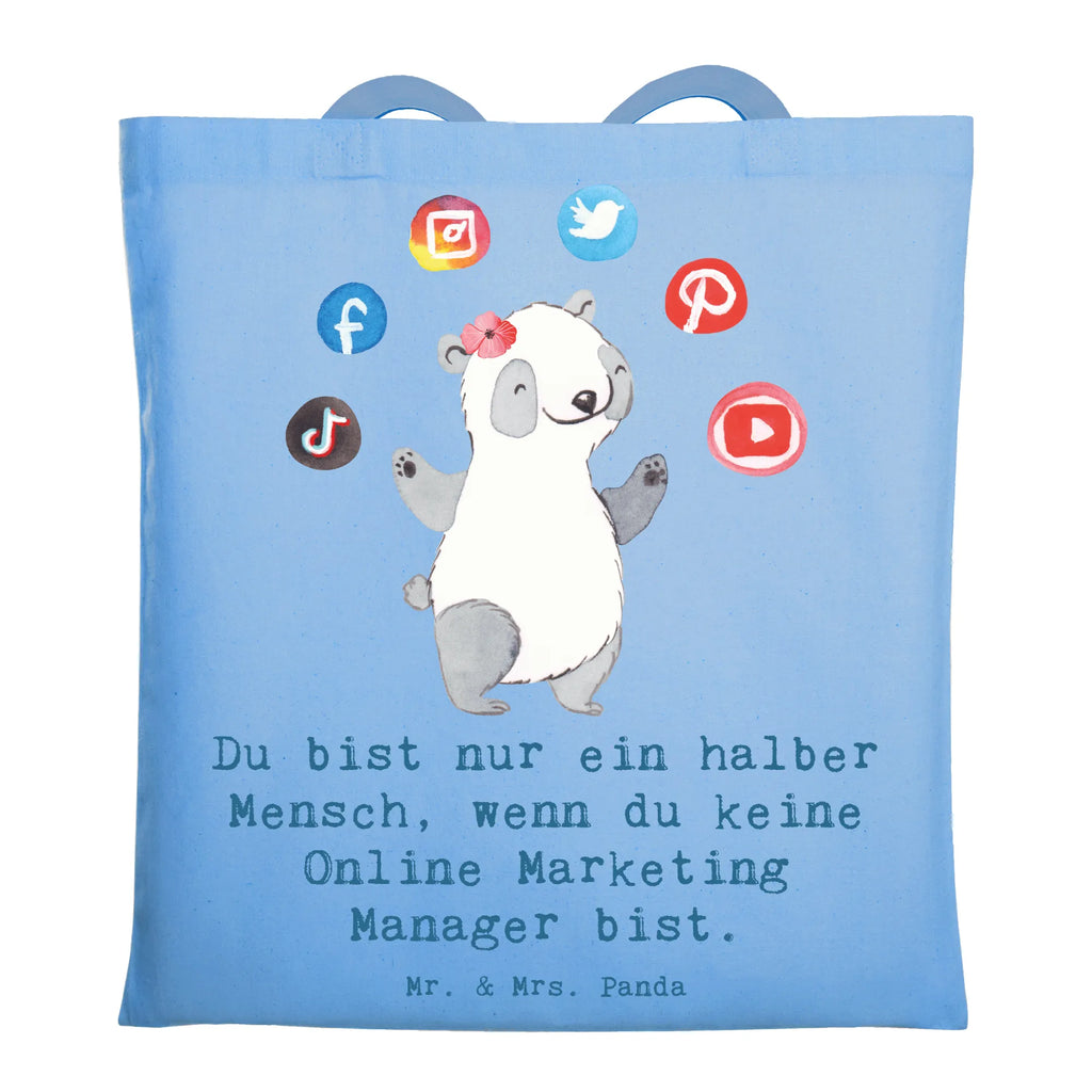 Tragetasche Online Marketing Manager mit Herz Beuteltasche, Beutel, Einkaufstasche, Jutebeutel, Stoffbeutel, Tasche, Shopper, Umhängetasche, Strandtasche, Schultertasche, Stofftasche, Tragetasche, Badetasche, Jutetasche, Einkaufstüte, Laptoptasche, Beruf, Ausbildung, Jubiläum, Abschied, Rente, Kollege, Kollegin, Geschenk, Schenken, Arbeitskollege, Mitarbeiter, Firma, Danke, Dankeschön, Online Marketing, Manager, Marketingmanager, Influencer Marketing, Digital Marketing