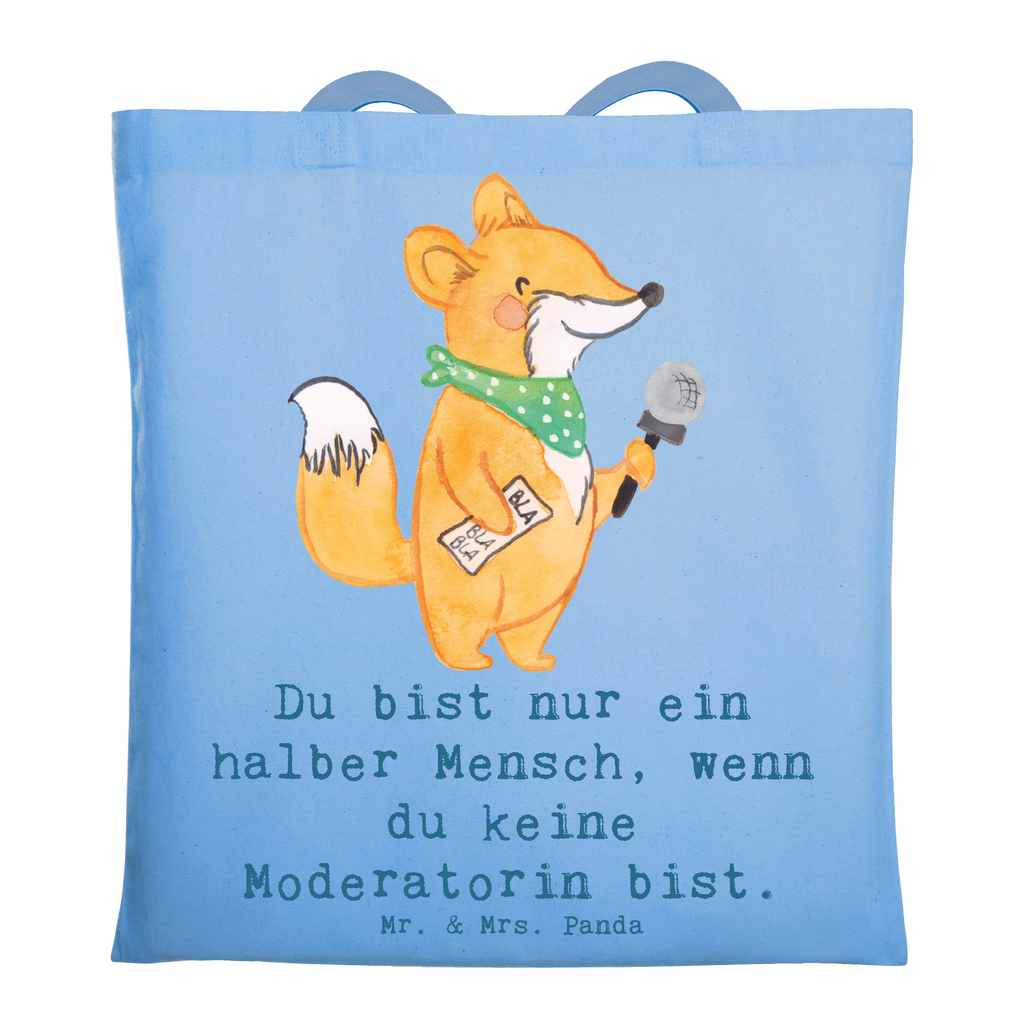 Tragetasche Moderatorin mit Herz Beuteltasche, Beutel, Einkaufstasche, Jutebeutel, Stoffbeutel, Tasche, Shopper, Umhängetasche, Strandtasche, Schultertasche, Stofftasche, Tragetasche, Badetasche, Jutetasche, Einkaufstüte, Laptoptasche, Beruf, Ausbildung, Jubiläum, Abschied, Rente, Kollege, Kollegin, Geschenk, Schenken, Arbeitskollege, Mitarbeiter, Firma, Danke, Dankeschön