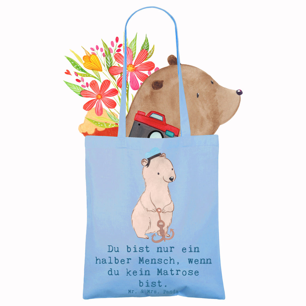 Tragetasche Matrose mit Herz Beuteltasche, Beutel, Einkaufstasche, Jutebeutel, Stoffbeutel, Tasche, Shopper, Umhängetasche, Strandtasche, Schultertasche, Stofftasche, Tragetasche, Badetasche, Jutetasche, Einkaufstüte, Laptoptasche, Beruf, Ausbildung, Jubiläum, Abschied, Rente, Kollege, Kollegin, Geschenk, Schenken, Arbeitskollege, Mitarbeiter, Firma, Danke, Dankeschön, Matrose, Seemann, Seeleute, Schiff, Schiffsmechaniker