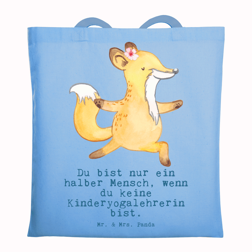 Tragetasche Kinderyogalehrerin mit Herz Beuteltasche, Beutel, Einkaufstasche, Jutebeutel, Stoffbeutel, Tasche, Shopper, Umhängetasche, Strandtasche, Schultertasche, Stofftasche, Tragetasche, Badetasche, Jutetasche, Einkaufstüte, Laptoptasche, Beruf, Ausbildung, Jubiläum, Abschied, Rente, Kollege, Kollegin, Geschenk, Schenken, Arbeitskollege, Mitarbeiter, Firma, Danke, Dankeschön