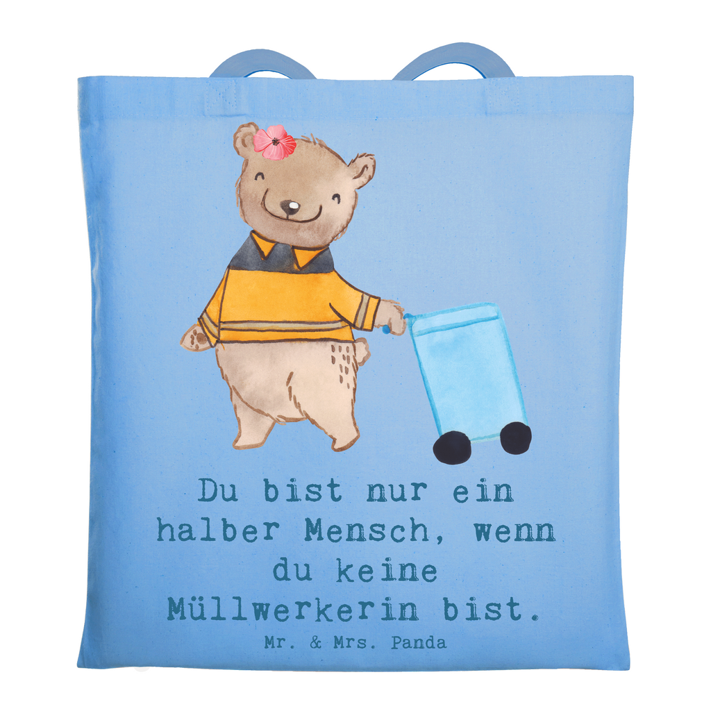 Tragetasche Müllwerkerin mit Herz Beuteltasche, Beutel, Einkaufstasche, Jutebeutel, Stoffbeutel, Tasche, Shopper, Umhängetasche, Strandtasche, Schultertasche, Stofftasche, Tragetasche, Badetasche, Jutetasche, Einkaufstüte, Laptoptasche, Beruf, Ausbildung, Jubiläum, Abschied, Rente, Kollege, Kollegin, Geschenk, Schenken, Arbeitskollege, Mitarbeiter, Firma, Danke, Dankeschön, Müllwerkerin, Fachkraft Kreislauf- und Abfallwirtschaft, Müllentsorgerin, Kehrichtfrau, Müllfrau, Müllfahreriin