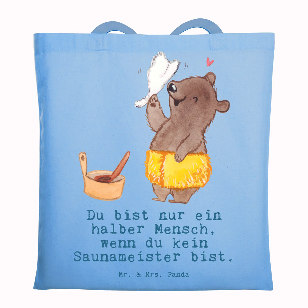 Tragetasche Saunameister mit Herz Beuteltasche, Beutel, Einkaufstasche, Jutebeutel, Stoffbeutel, Tasche, Shopper, Umhängetasche, Strandtasche, Schultertasche, Stofftasche, Tragetasche, Badetasche, Jutetasche, Einkaufstüte, Laptoptasche, Beruf, Ausbildung, Jubiläum, Abschied, Rente, Kollege, Kollegin, Geschenk, Schenken, Arbeitskollege, Mitarbeiter, Firma, Danke, Dankeschön