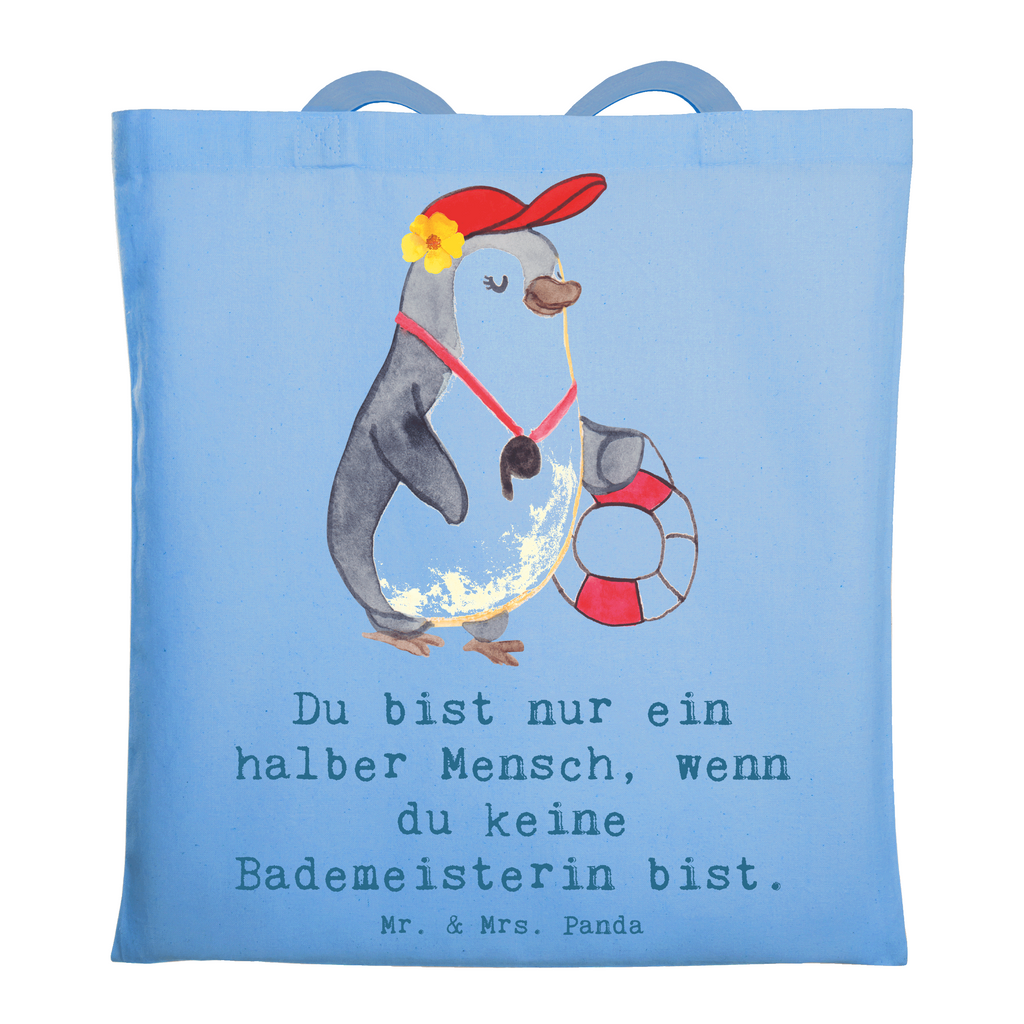 Tragetasche Bademeisterin mit Herz Beuteltasche, Beutel, Einkaufstasche, Jutebeutel, Stoffbeutel, Tasche, Shopper, Umhängetasche, Strandtasche, Schultertasche, Stofftasche, Tragetasche, Badetasche, Jutetasche, Einkaufstüte, Laptoptasche, Beruf, Ausbildung, Jubiläum, Abschied, Rente, Kollege, Kollegin, Geschenk, Schenken, Arbeitskollege, Mitarbeiter, Firma, Danke, Dankeschön, Bademeisterin, Rettungsschwimmerin, Schwimmmeisterin, Schwimmbad, Freibad, Badeanstalt, Schwimmverein, Schwimmschule