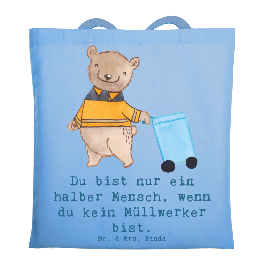 Tragetasche Müllwerker mit Herz Beuteltasche, Beutel, Einkaufstasche, Jutebeutel, Stoffbeutel, Tasche, Shopper, Umhängetasche, Strandtasche, Schultertasche, Stofftasche, Tragetasche, Badetasche, Jutetasche, Einkaufstüte, Laptoptasche, Beruf, Ausbildung, Jubiläum, Abschied, Rente, Kollege, Kollegin, Geschenk, Schenken, Arbeitskollege, Mitarbeiter, Firma, Danke, Dankeschön, Müllwerker, Fachkraft Kreislauf- und Abfallwirtschaft, Müllentsorger, Kehrichtmann, Müllmann, Müllfahrer