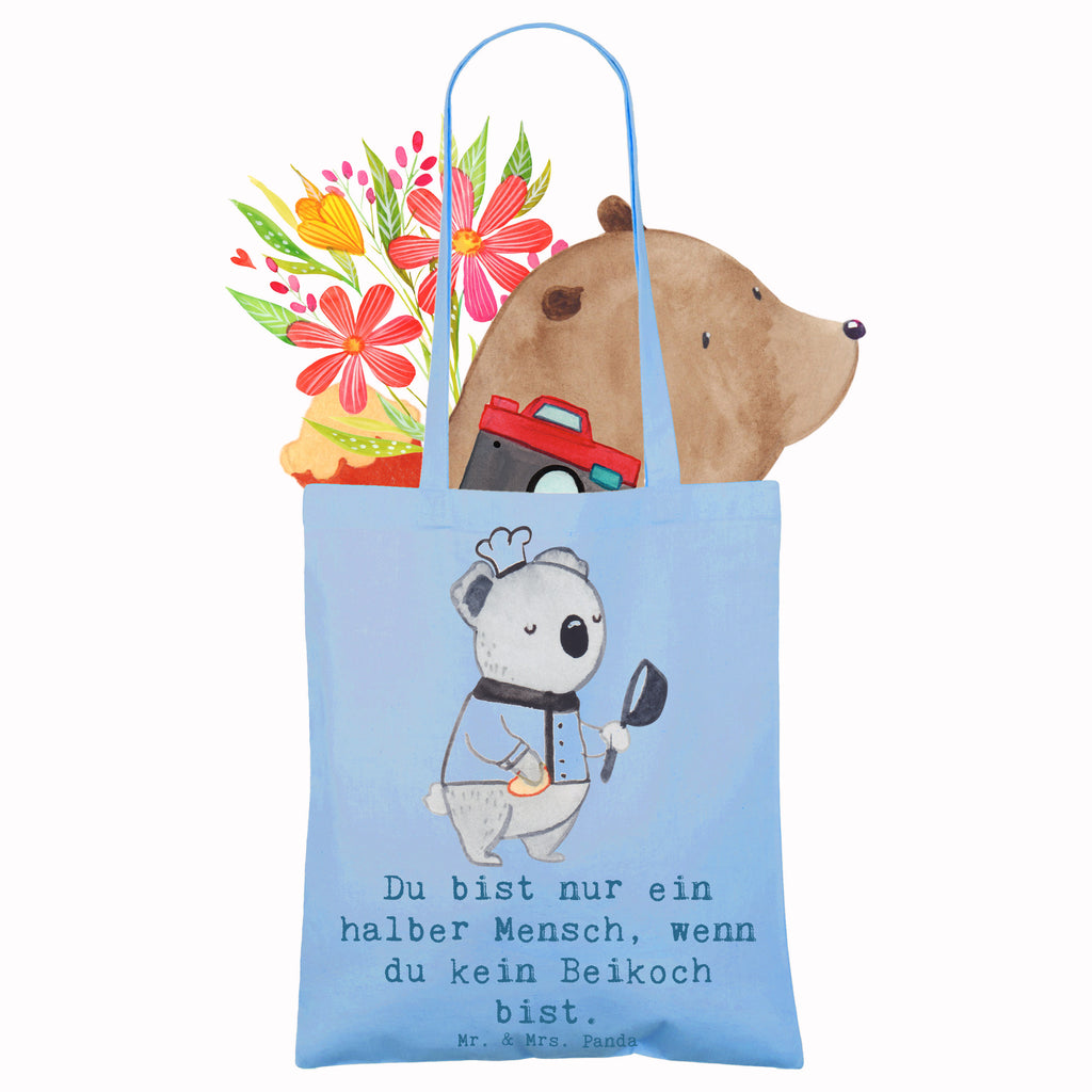 Tragetasche Beikoch mit Herz Beuteltasche, Beutel, Einkaufstasche, Jutebeutel, Stoffbeutel, Tasche, Shopper, Umhängetasche, Strandtasche, Schultertasche, Stofftasche, Tragetasche, Badetasche, Jutetasche, Einkaufstüte, Laptoptasche, Beruf, Ausbildung, Jubiläum, Abschied, Rente, Kollege, Kollegin, Geschenk, Schenken, Arbeitskollege, Mitarbeiter, Firma, Danke, Dankeschön, Beikoch, Spülhilfe, Hilfskoch, Jungkoch, Küchenhilfe, Gastronomie, Restaurant, Koch