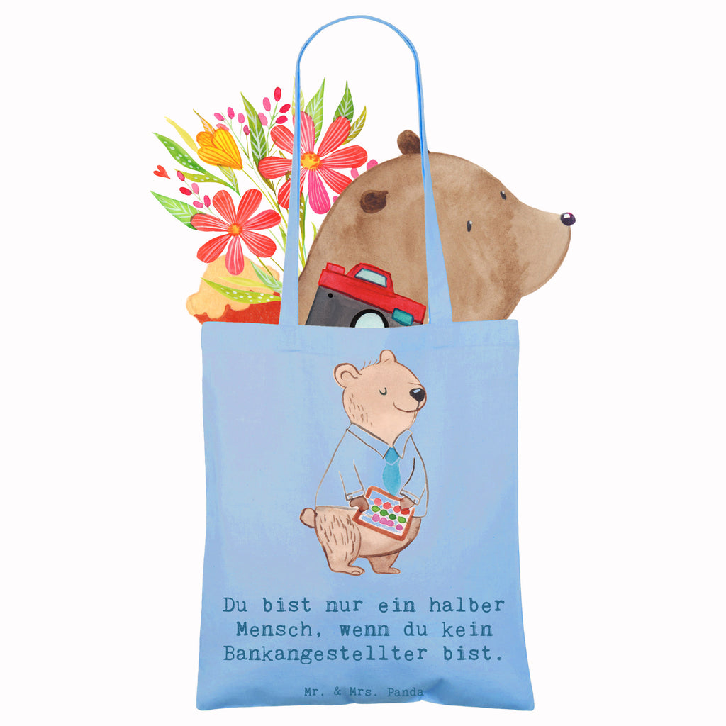 Tragetasche Bankangestellter mit Herz Beuteltasche, Beutel, Einkaufstasche, Jutebeutel, Stoffbeutel, Tasche, Shopper, Umhängetasche, Strandtasche, Schultertasche, Stofftasche, Tragetasche, Badetasche, Jutetasche, Einkaufstüte, Laptoptasche, Beruf, Ausbildung, Jubiläum, Abschied, Rente, Kollege, Kollegin, Geschenk, Schenken, Arbeitskollege, Mitarbeiter, Firma, Danke, Dankeschön, Bankangestellter, Bankfachmann, Bänker, Bankberater