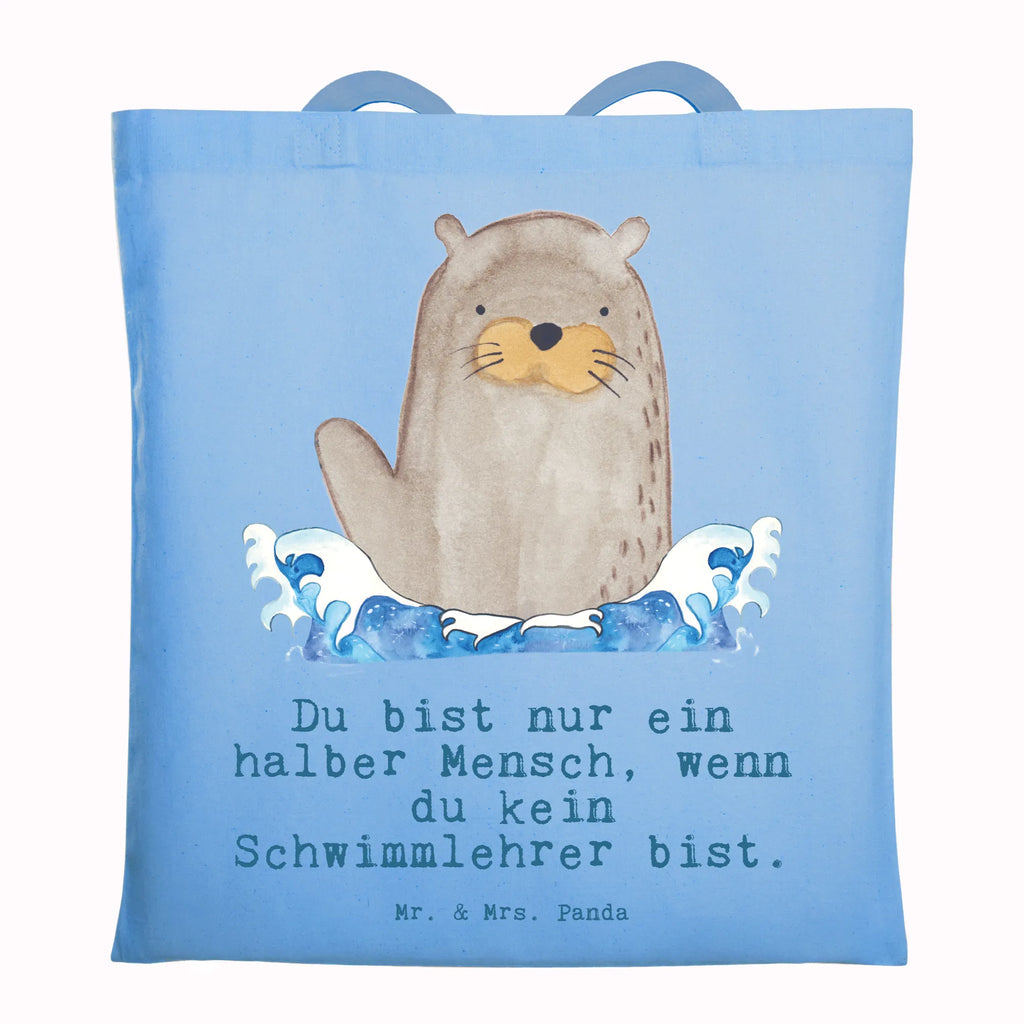 Tragetasche Schwimmlehrer mit Herz Beuteltasche, Beutel, Einkaufstasche, Jutebeutel, Stoffbeutel, Tasche, Shopper, Umhängetasche, Strandtasche, Schultertasche, Stofftasche, Tragetasche, Badetasche, Jutetasche, Einkaufstüte, Laptoptasche, Beruf, Ausbildung, Jubiläum, Abschied, Rente, Kollege, Kollegin, Geschenk, Schenken, Arbeitskollege, Mitarbeiter, Firma, Danke, Dankeschön, Schwimmlehrer, Schwimmbad, Schwimmschule, Schwimmverein, Schwimmkurs