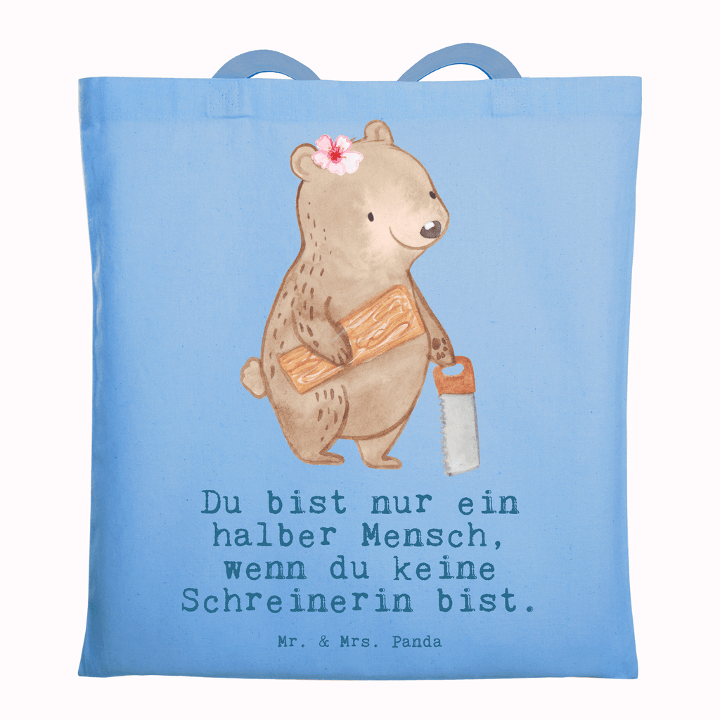 Tragetasche Schreinerin mit Herz Beuteltasche, Beutel, Einkaufstasche, Jutebeutel, Stoffbeutel, Tasche, Shopper, Umhängetasche, Strandtasche, Schultertasche, Stofftasche, Tragetasche, Badetasche, Jutetasche, Einkaufstüte, Laptoptasche, Beruf, Ausbildung, Jubiläum, Abschied, Rente, Kollege, Kollegin, Geschenk, Schenken, Arbeitskollege, Mitarbeiter, Firma, Danke, Dankeschön