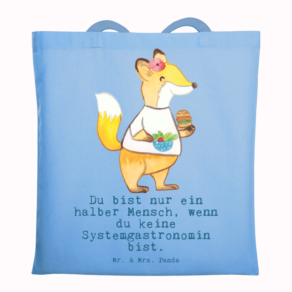 Tragetasche Systemgastronomin mit Herz Beuteltasche, Beutel, Einkaufstasche, Jutebeutel, Stoffbeutel, Tasche, Shopper, Umhängetasche, Strandtasche, Schultertasche, Stofftasche, Tragetasche, Badetasche, Jutetasche, Einkaufstüte, Laptoptasche, Beruf, Ausbildung, Jubiläum, Abschied, Rente, Kollege, Kollegin, Geschenk, Schenken, Arbeitskollege, Mitarbeiter, Firma, Danke, Dankeschön