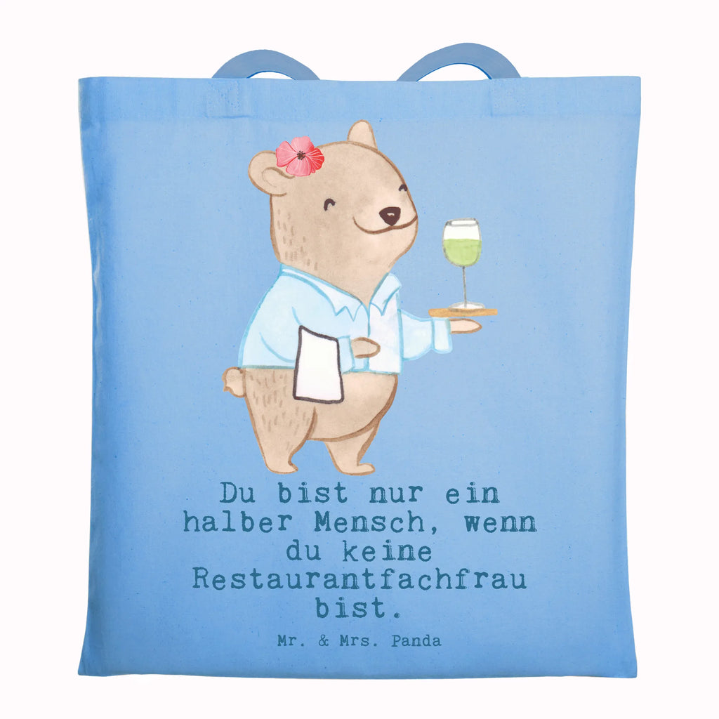 Tragetasche Restaurantfachfrau mit Herz Beuteltasche, Beutel, Einkaufstasche, Jutebeutel, Stoffbeutel, Tasche, Shopper, Umhängetasche, Strandtasche, Schultertasche, Stofftasche, Tragetasche, Badetasche, Jutetasche, Einkaufstüte, Laptoptasche, Beruf, Ausbildung, Jubiläum, Abschied, Rente, Kollege, Kollegin, Geschenk, Schenken, Arbeitskollege, Mitarbeiter, Firma, Danke, Dankeschön