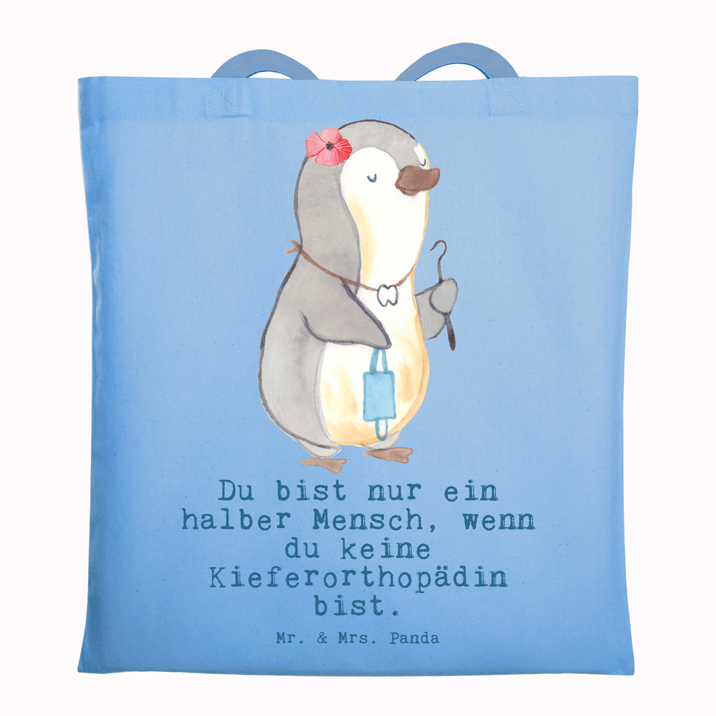 Tragetasche Kieferorthopädin mit Herz Beuteltasche, Beutel, Einkaufstasche, Jutebeutel, Stoffbeutel, Tasche, Shopper, Umhängetasche, Strandtasche, Schultertasche, Stofftasche, Tragetasche, Badetasche, Jutetasche, Einkaufstüte, Laptoptasche, Beruf, Ausbildung, Jubiläum, Abschied, Rente, Kollege, Kollegin, Geschenk, Schenken, Arbeitskollege, Mitarbeiter, Firma, Danke, Dankeschön