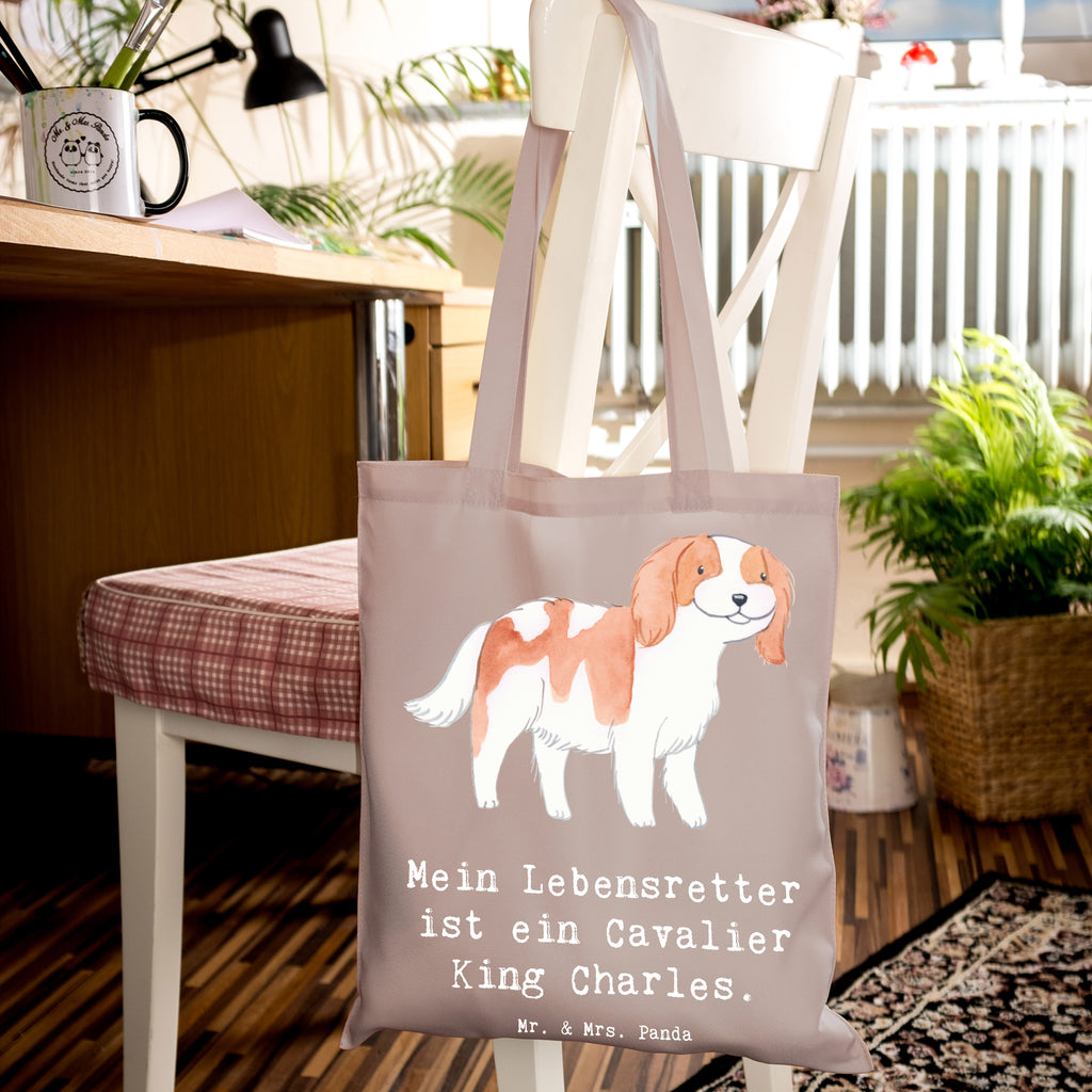 Tragetasche Cavalier King Charles Spaniel Lebensretter Beuteltasche, Beutel, Einkaufstasche, Jutebeutel, Stoffbeutel, Tasche, Shopper, Umhängetasche, Strandtasche, Schultertasche, Stofftasche, Tragetasche, Badetasche, Jutetasche, Einkaufstüte, Laptoptasche, Hund, Hunderasse, Rassehund, Hundebesitzer, Geschenk, Tierfreund, Schenken, Welpe, Cavalier King Charles Spaniel