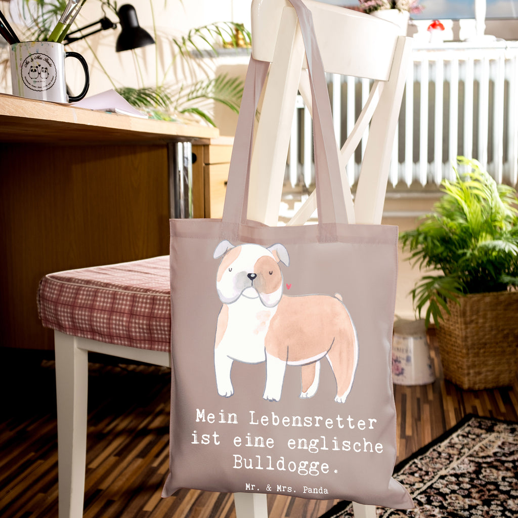 Tragetasche Englische Bulldogge Lebensretter Beuteltasche, Beutel, Einkaufstasche, Jutebeutel, Stoffbeutel, Tasche, Shopper, Umhängetasche, Strandtasche, Schultertasche, Stofftasche, Tragetasche, Badetasche, Jutetasche, Einkaufstüte, Laptoptasche, Hund, Hunderasse, Rassehund, Hundebesitzer, Geschenk, Tierfreund, Schenken, Welpe, Englische Bulldogge