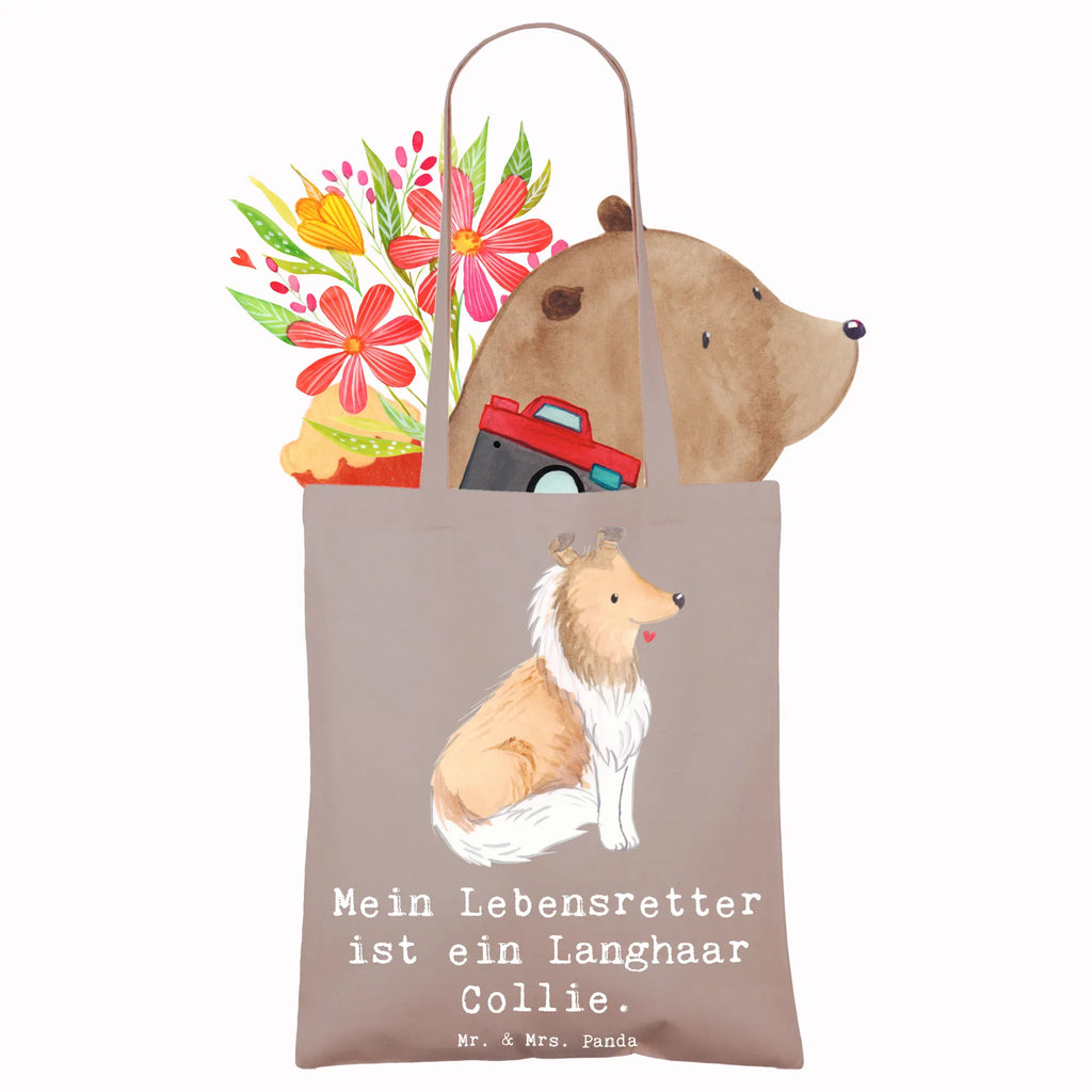 Tragetasche Langhaar Collie Lebensretter Beuteltasche, Beutel, Einkaufstasche, Jutebeutel, Stoffbeutel, Tasche, Shopper, Umhängetasche, Strandtasche, Schultertasche, Stofftasche, Tragetasche, Badetasche, Jutetasche, Einkaufstüte, Laptoptasche, Hund, Hunderasse, Rassehund, Hundebesitzer, Geschenk, Tierfreund, Schenken, Welpe, Langhaar Collie, britischer Hütehund