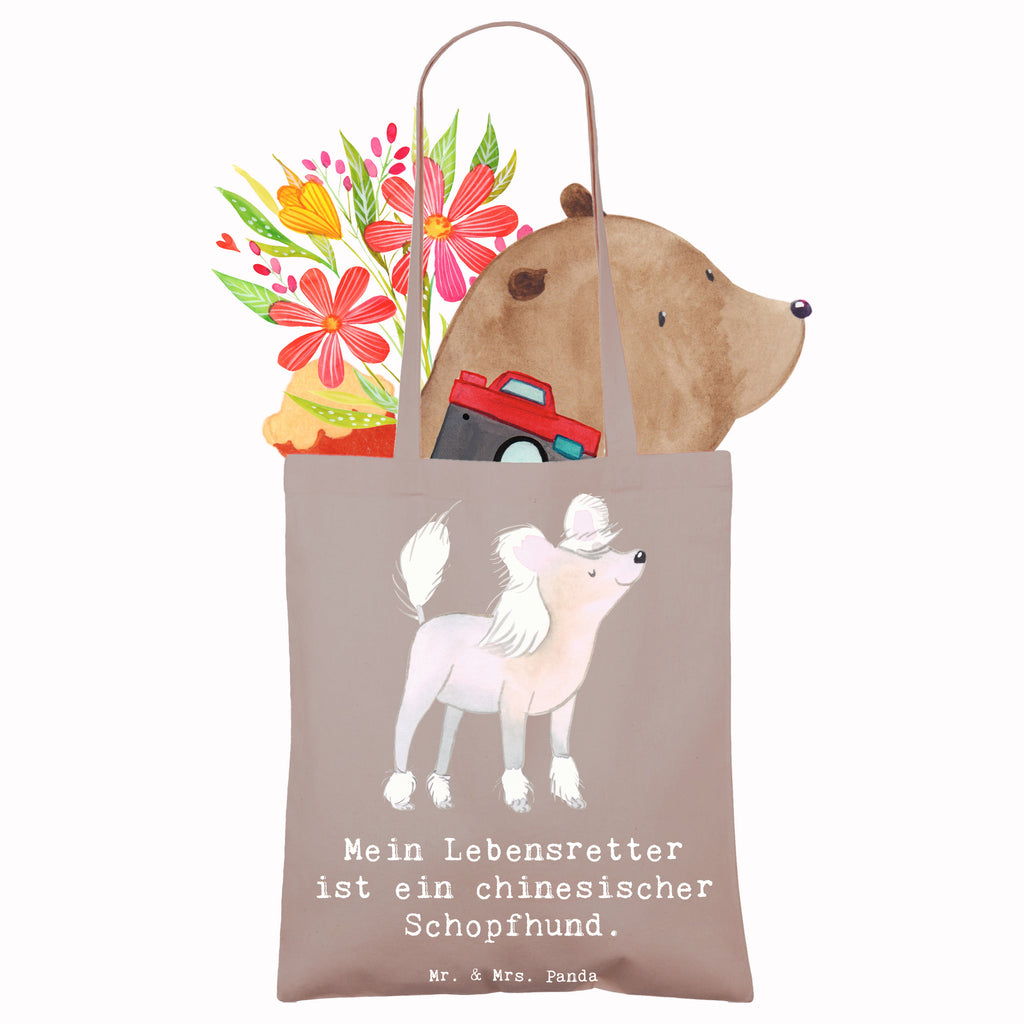 Tragetasche Chinesischer Schopfhund Lebensretter Beuteltasche, Beutel, Einkaufstasche, Jutebeutel, Stoffbeutel, Tasche, Shopper, Umhängetasche, Strandtasche, Schultertasche, Stofftasche, Tragetasche, Badetasche, Jutetasche, Einkaufstüte, Laptoptasche, Hund, Hunderasse, Rassehund, Hundebesitzer, Geschenk, Tierfreund, Schenken, Welpe, Chinesischer Schopfhund, Chinese Crested Dog