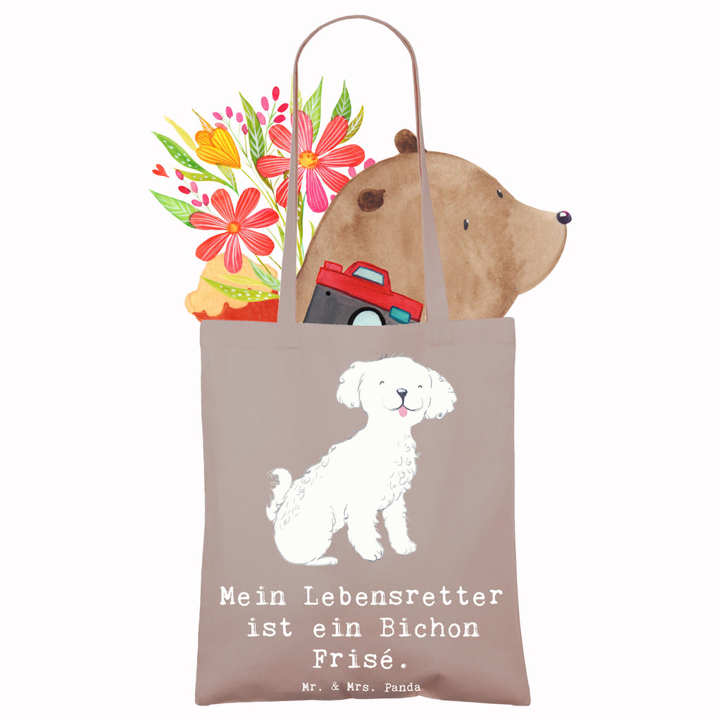 Tragetasche Bichon Frisé Lebensretter Beuteltasche, Beutel, Einkaufstasche, Jutebeutel, Stoffbeutel, Tasche, Shopper, Umhängetasche, Strandtasche, Schultertasche, Stofftasche, Tragetasche, Badetasche, Jutetasche, Einkaufstüte, Laptoptasche, Hund, Hunderasse, Rassehund, Hundebesitzer, Geschenk, Tierfreund, Schenken, Welpe, Bichon Frisé