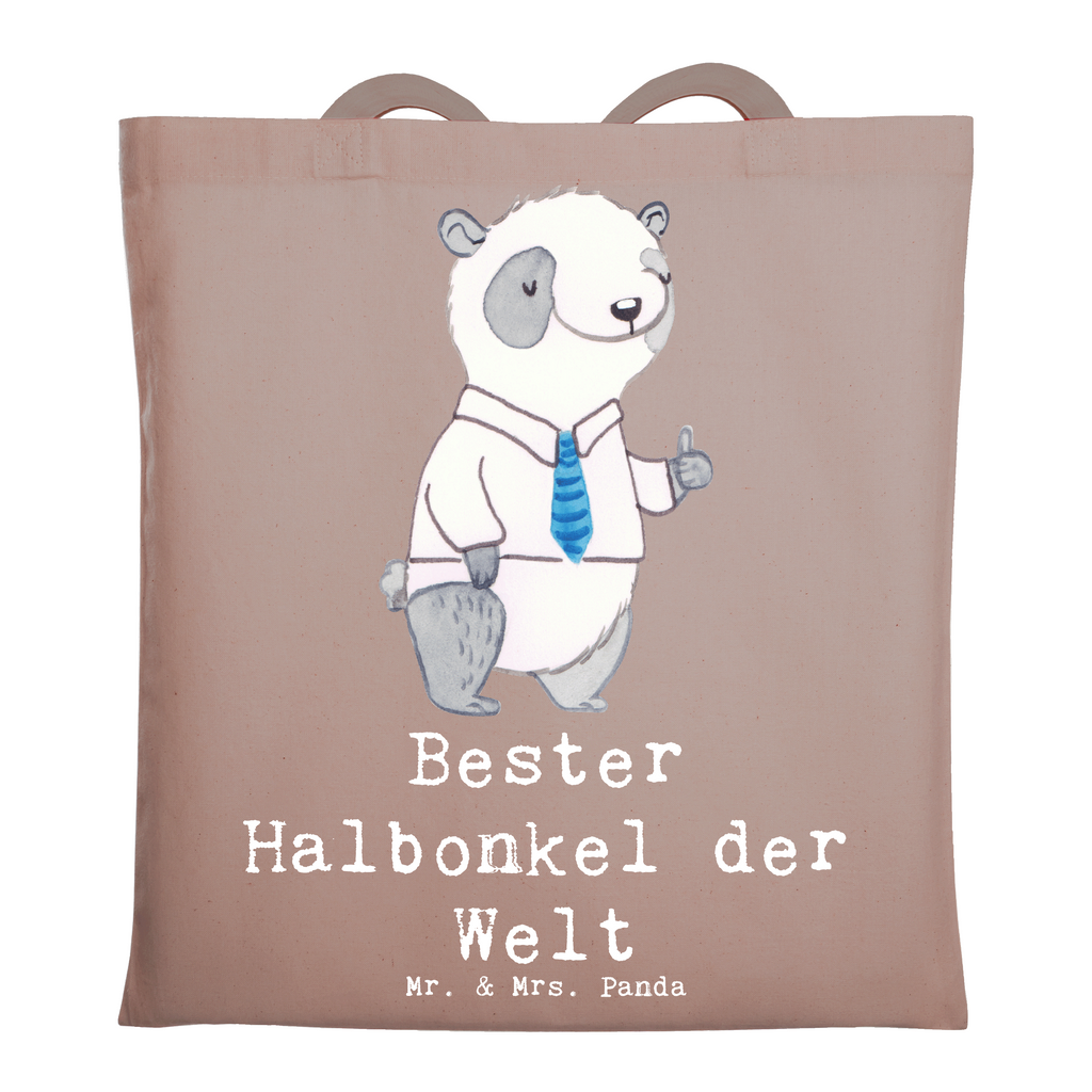 Tragetasche Panda Bester Halbonkel der Welt Beuteltasche, Beutel, Einkaufstasche, Jutebeutel, Stoffbeutel, Tasche, Shopper, Umhängetasche, Strandtasche, Schultertasche, Stofftasche, Tragetasche, Badetasche, Jutetasche, Einkaufstüte, Laptoptasche, für, Dankeschön, Geschenk, Schenken, Geburtstag, Geburtstagsgeschenk, Geschenkidee, Danke, Bedanken, Mitbringsel, Freude machen, Geschenktipp, Onkel, bester Onkel, Halbonkel, Stiefonkel, Stief, Stiefgeschwister, Familie, Kleinigkeit