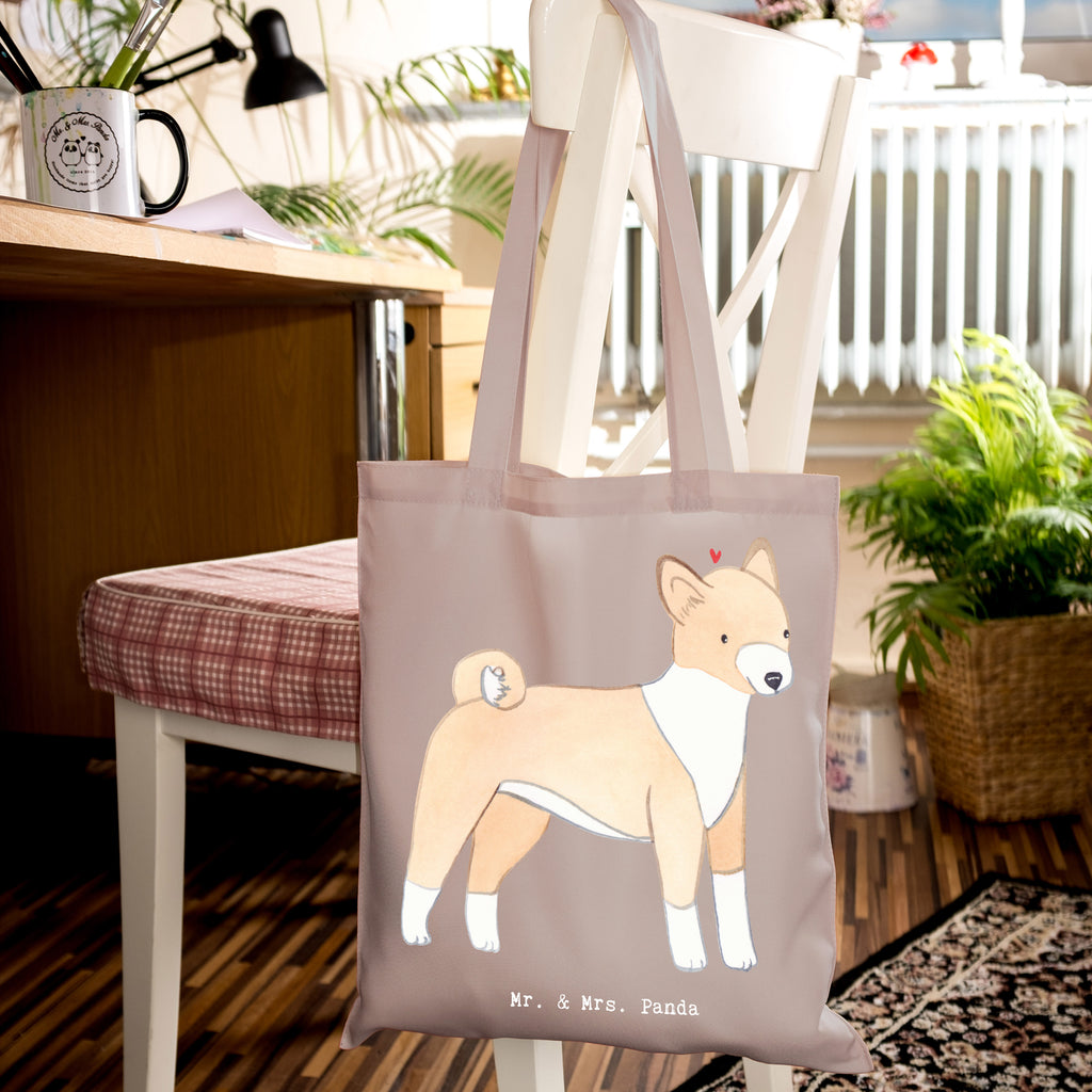 Tragetasche Basenji Lebensretter Beuteltasche, Beutel, Einkaufstasche, Jutebeutel, Stoffbeutel, Tasche, Shopper, Umhängetasche, Strandtasche, Schultertasche, Stofftasche, Tragetasche, Badetasche, Jutetasche, Einkaufstüte, Laptoptasche, Hund, Hunderasse, Rassehund, Hundebesitzer, Geschenk, Tierfreund, Schenken, Welpe, Kongo-Terrier, Basenji