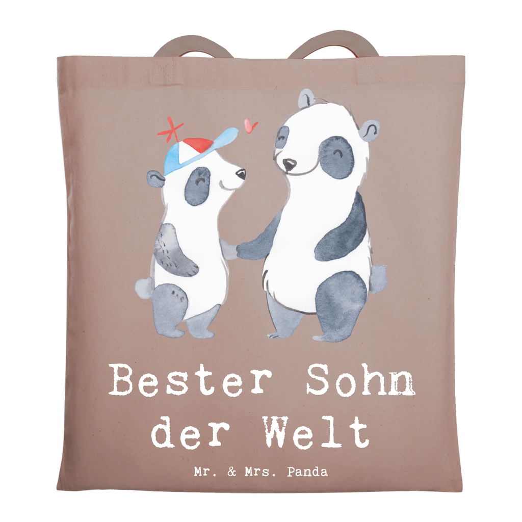 Tragetasche Panda Bester Sohn der Welt Beuteltasche, Beutel, Einkaufstasche, Jutebeutel, Stoffbeutel, Tasche, Shopper, Umhängetasche, Strandtasche, Schultertasche, Stofftasche, Tragetasche, Badetasche, Jutetasche, Einkaufstüte, Laptoptasche, für, Dankeschön, Geschenk, Schenken, Geburtstag, Geburtstagsgeschenk, Geschenkidee, Danke, Bedanken, Mitbringsel, Freude machen, Geschenktipp, Sohn, Sohnemann, Söhnchen, Bube, Bub, Nachwuchs, Nachkomme, Kind, Familie, Vater, Belohnung