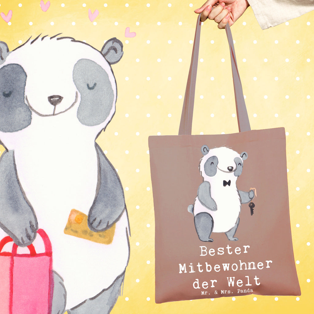 Tragetasche Panda Bester Mitbewohner der Welt Beuteltasche, Beutel, Einkaufstasche, Jutebeutel, Stoffbeutel, Tasche, Shopper, Umhängetasche, Strandtasche, Schultertasche, Stofftasche, Tragetasche, Badetasche, Jutetasche, Einkaufstüte, Laptoptasche, für, Dankeschön, Geschenk, Schenken, Geburtstag, Geburtstagsgeschenk, Geschenkidee, Danke, Bedanken, Mitbringsel, Freude machen, Geschenktipp, Mitbewohner, WG, Zimmernachbar, Wohngemeinschaft, WG-Bewohner, Zimmerkollege, Zimmergenosse, Stubenkamerad