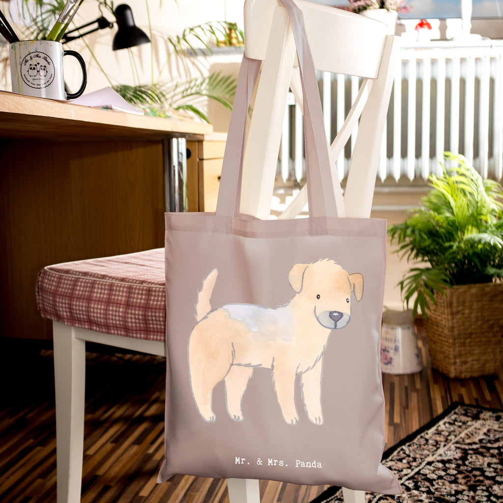 Tragetasche Border Terrier Moment Beuteltasche, Beutel, Einkaufstasche, Jutebeutel, Stoffbeutel, Tasche, Shopper, Umhängetasche, Strandtasche, Schultertasche, Stofftasche, Tragetasche, Badetasche, Jutetasche, Einkaufstüte, Laptoptasche, Hund, Hunderasse, Rassehund, Hundebesitzer, Geschenk, Tierfreund, Schenken, Welpe, Border Terrier