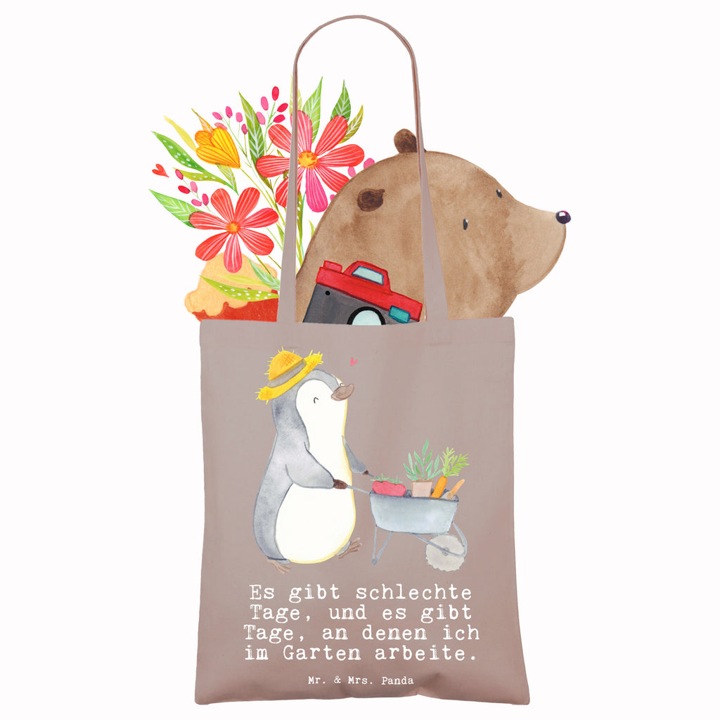 Tragetasche Pinguin Gartenarbeit Beuteltasche, Beutel, Einkaufstasche, Jutebeutel, Stoffbeutel, Tasche, Shopper, Umhängetasche, Strandtasche, Schultertasche, Stofftasche, Tragetasche, Badetasche, Jutetasche, Einkaufstüte, Laptoptasche, Geschenk, Sport, Sportart, Hobby, Schenken, Danke, Dankeschön, Auszeichnung, Gewinn, Sportler, Gartenarbeit, Urban gardening, Gärtnern, Gartenpflege