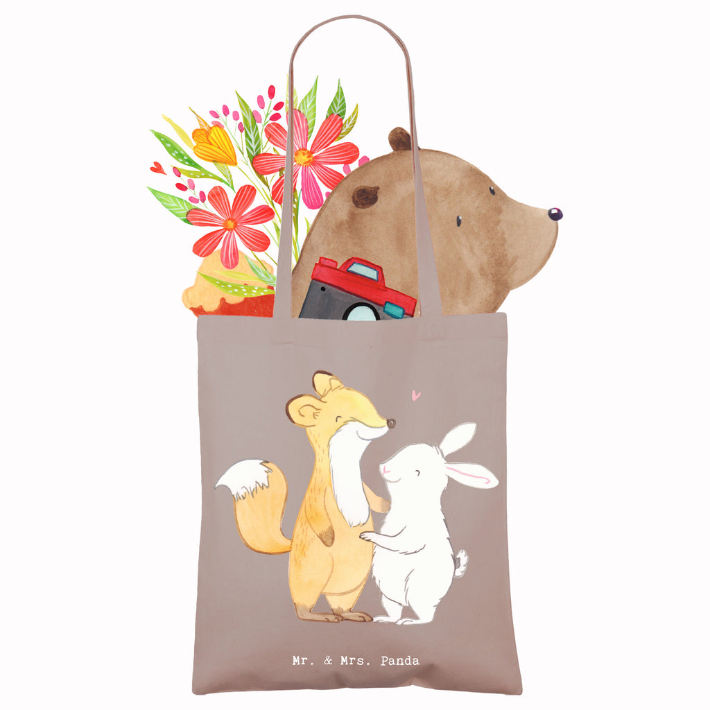 Tragetasche Fuchs Hase Freunde treffen Beuteltasche, Beutel, Einkaufstasche, Jutebeutel, Stoffbeutel, Tasche, Shopper, Umhängetasche, Strandtasche, Schultertasche, Stofftasche, Tragetasche, Badetasche, Jutetasche, Einkaufstüte, Laptoptasche, Geschenk, Sport, Sportart, Hobby, Schenken, Danke, Dankeschön, Auszeichnung, Gewinn, Sportler, Freunde treffen