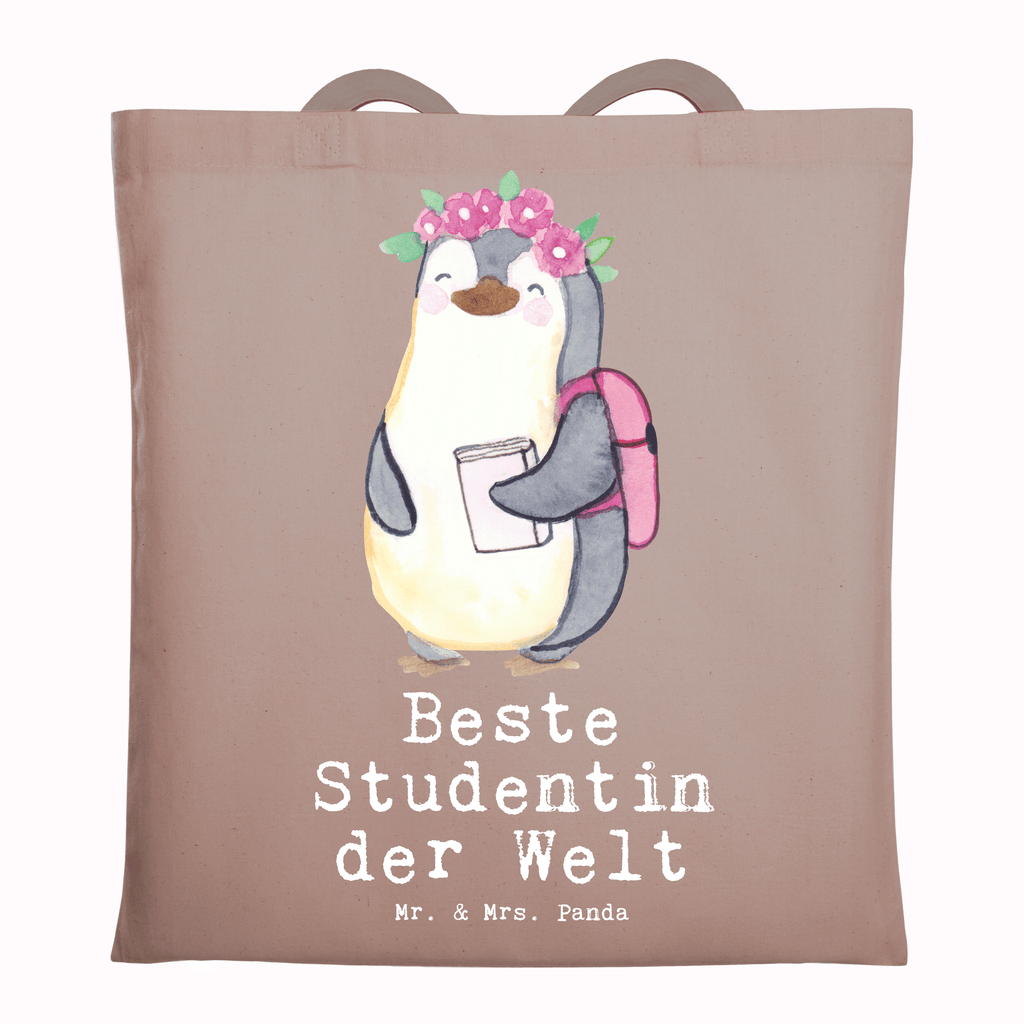 Tragetasche Pinguin Beste Studentin der Welt Beuteltasche, Beutel, Einkaufstasche, Jutebeutel, Stoffbeutel, Tasche, Shopper, Umhängetasche, Strandtasche, Schultertasche, Stofftasche, Tragetasche, Badetasche, Jutetasche, Einkaufstüte, Laptoptasche, für, Dankeschön, Geschenk, Schenken, Geburtstag, Geburtstagsgeschenk, Geschenkidee, Danke, Bedanken, Mitbringsel, Freude machen, Geschenktipp, Studentin, Studium, Tochter, Spaß, Musterschülerin, lustig, Studienabschluss, witzig, Universität, Abschluss, Alumni, Uni, Studenten, Hochschule