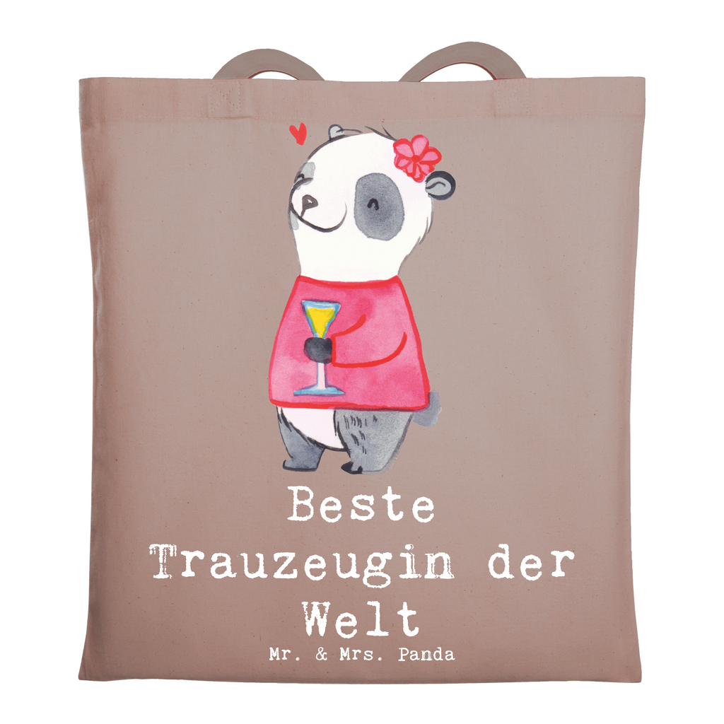 Tragetasche Panda Beste Trauzeugin der Welt Beuteltasche, Beutel, Einkaufstasche, Jutebeutel, Stoffbeutel, Tasche, Shopper, Umhängetasche, Strandtasche, Schultertasche, Stofftasche, Tragetasche, Badetasche, Jutetasche, Einkaufstüte, Laptoptasche, für, Dankeschön, Geschenk, Schenken, Geburtstag, Geburtstagsgeschenk, Geschenkidee, Danke, Bedanken, Mitbringsel, Freude machen, Geschenktipp, Trauzeugin, Trauhzeugin, Freundin, Hochzeit, Heirat, JGA, Trauung, Kirche, Standesamt, Braut