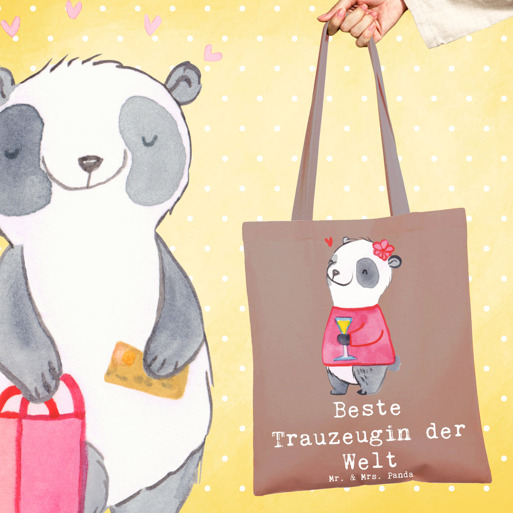 Tragetasche Panda Beste Trauzeugin der Welt Beuteltasche, Beutel, Einkaufstasche, Jutebeutel, Stoffbeutel, Tasche, Shopper, Umhängetasche, Strandtasche, Schultertasche, Stofftasche, Tragetasche, Badetasche, Jutetasche, Einkaufstüte, Laptoptasche, für, Dankeschön, Geschenk, Schenken, Geburtstag, Geburtstagsgeschenk, Geschenkidee, Danke, Bedanken, Mitbringsel, Freude machen, Geschenktipp, Trauzeugin, Trauhzeugin, Freundin, Hochzeit, Heirat, JGA, Trauung, Kirche, Standesamt, Braut