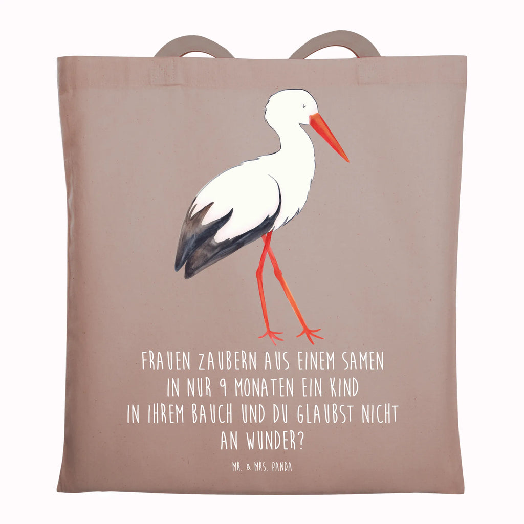 Tragetasche Storch Beuteltasche, Beutel, Einkaufstasche, Jutebeutel, Stoffbeutel, Tasche, Shopper, Umhängetasche, Strandtasche, Schultertasche, Stofftasche, Tragetasche, Badetasche, Jutetasche, Einkaufstüte, Laptoptasche, Tiermotive, Gute Laune, lustige Sprüche, Tiere, Storch, Störche, Schwangerschaft, Geburt, Mutter, Mütter, Mutter werden, Schwanger, Babybauch, Baby