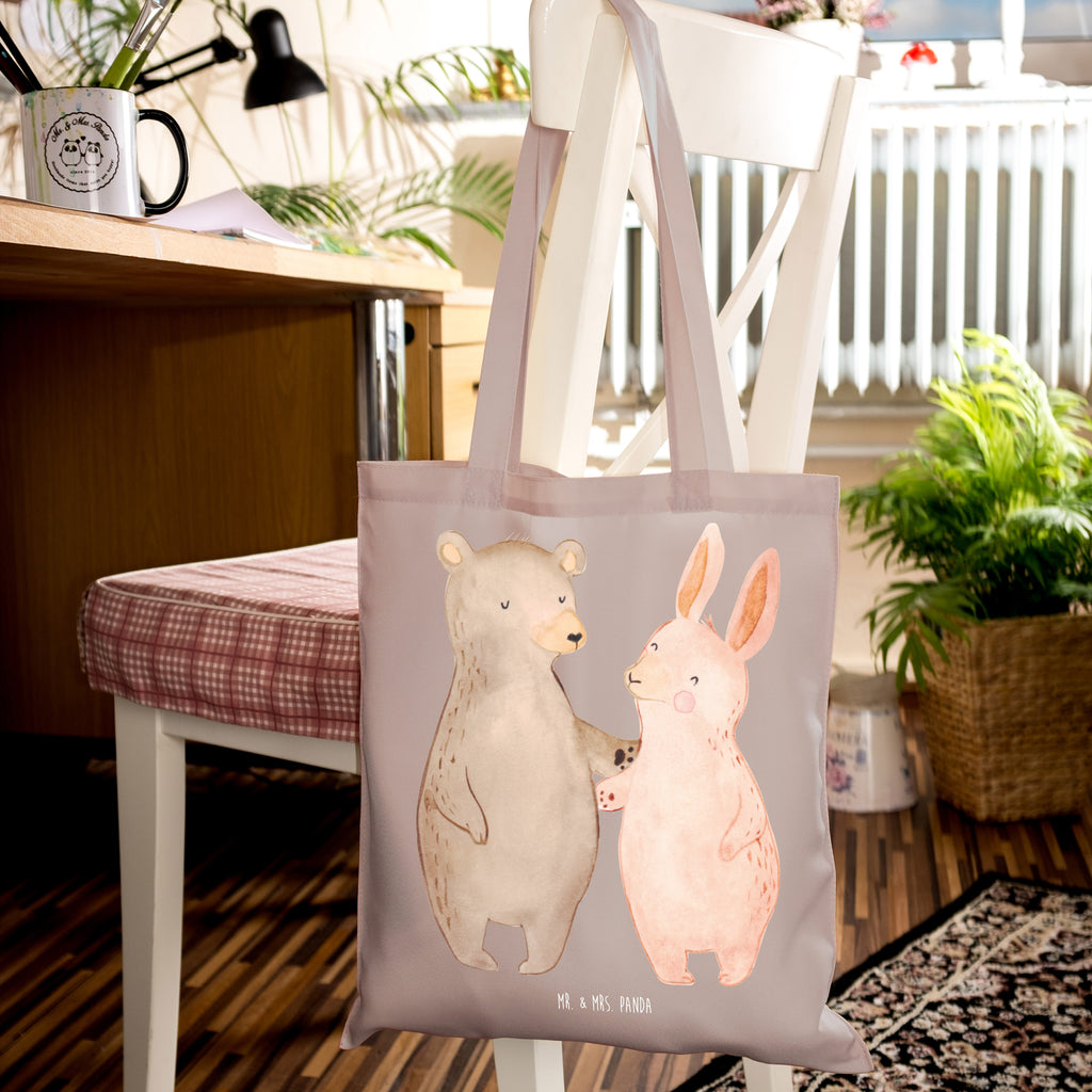 Tragetasche Bär Hase Umarmen Beuteltasche, Beutel, Einkaufstasche, Jutebeutel, Stoffbeutel, Tasche, Shopper, Umhängetasche, Strandtasche, Schultertasche, Stofftasche, Tragetasche, Badetasche, Jutetasche, Einkaufstüte, Laptoptasche, Liebe, Partner, Freund, Freundin, Ehemann, Ehefrau, Heiraten, Verlobung, Heiratsantrag, Liebesgeschenk, Jahrestag, Hocheitstag, Freunde, bester Freund, Hase, Bär, Bärchen, best friends