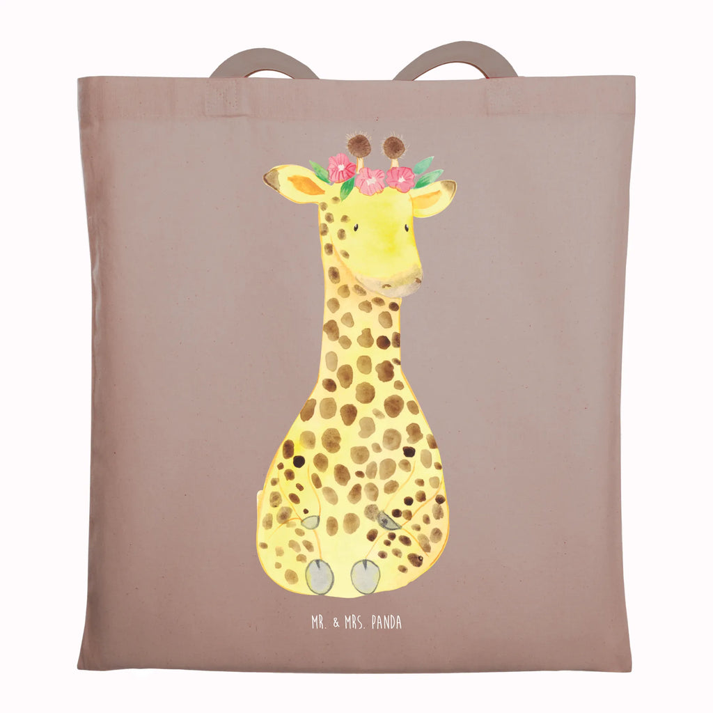 Tragetasche Giraffe Blumenkranz Beuteltasche, Beutel, Einkaufstasche, Jutebeutel, Stoffbeutel, Tasche, Shopper, Umhängetasche, Strandtasche, Schultertasche, Stofftasche, Tragetasche, Badetasche, Jutetasche, Einkaufstüte, Laptoptasche, Afrika, Wildtiere, Giraffe, Blumenkranz, Abenteurer, Selbstliebe, Freundin