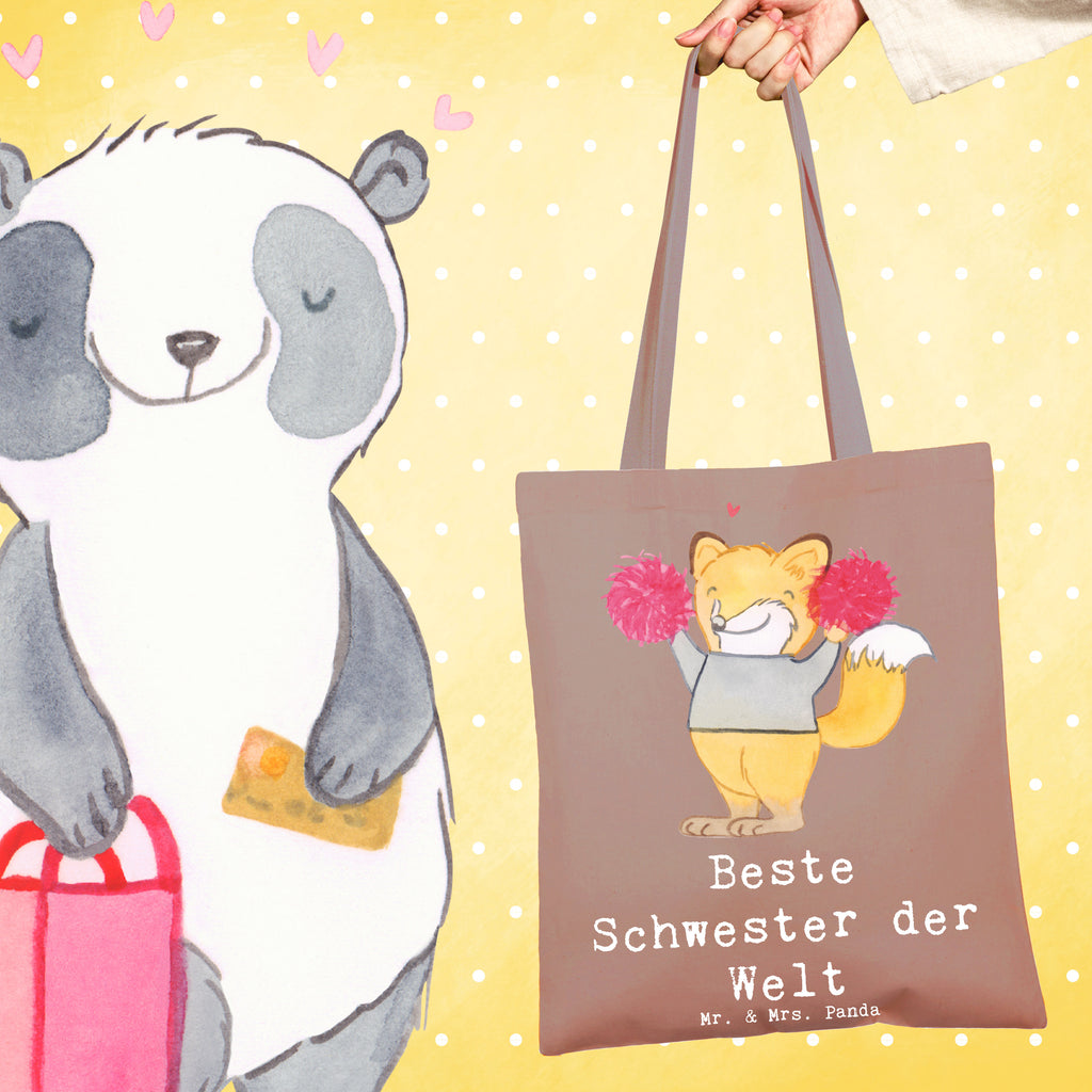 Tragetasche Fuchs Beste Schwester der Welt Beuteltasche, Beutel, Einkaufstasche, Jutebeutel, Stoffbeutel, Tasche, Shopper, Umhängetasche, Strandtasche, Schultertasche, Stofftasche, Tragetasche, Badetasche, Jutetasche, Einkaufstüte, Laptoptasche, für, Dankeschön, Geschenk, Schenken, Geburtstag, Geburtstagsgeschenk, Geschenkidee, Danke, Bedanken, Mitbringsel, Freude machen, Geschenktipp, Schwester, Geschwister, Schwesterherz, Sister, Familie, Kleinigkeit, Beste, Tochter