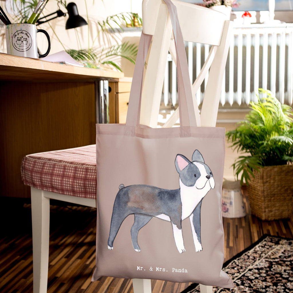 Tragetasche Boston Terrier Lebensretter Beuteltasche, Beutel, Einkaufstasche, Jutebeutel, Stoffbeutel, Tasche, Shopper, Umhängetasche, Strandtasche, Schultertasche, Stofftasche, Tragetasche, Badetasche, Jutetasche, Einkaufstüte, Laptoptasche, Hund, Hunderasse, Rassehund, Hundebesitzer, Geschenk, Tierfreund, Schenken, Welpe, Boston Terrier