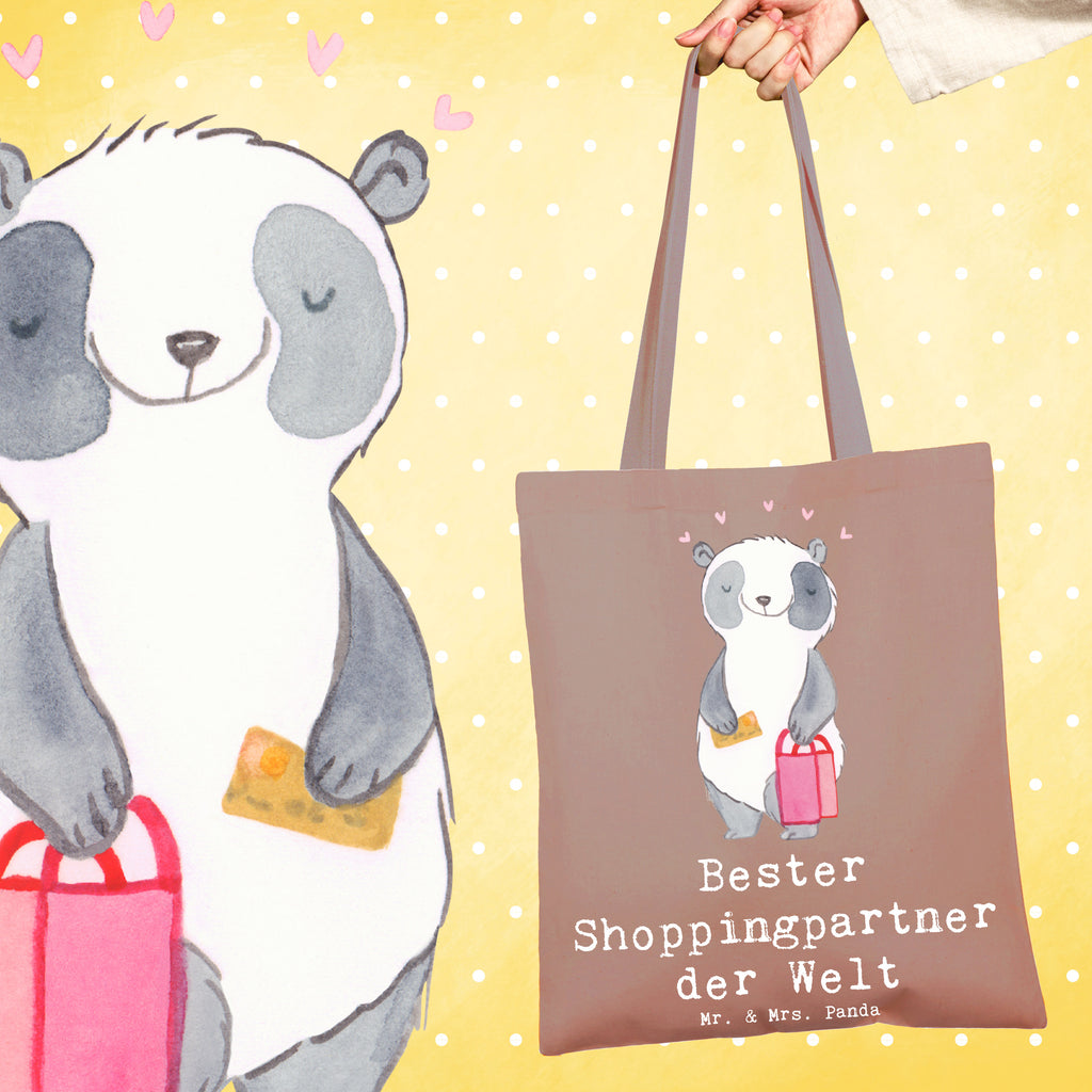 Tragetasche Panda Bester Shoppingpartner der Welt Beuteltasche, Beutel, Einkaufstasche, Jutebeutel, Stoffbeutel, Tasche, Shopper, Umhängetasche, Strandtasche, Schultertasche, Stofftasche, Tragetasche, Badetasche, Jutetasche, Einkaufstüte, Laptoptasche, für, Dankeschön, Geschenk, Schenken, Geburtstag, Geburtstagsgeschenk, Geschenkidee, Danke, Bedanken, Mitbringsel, Freude machen, Geschenktipp, Shoppingpartner, Shoppen, Begleitung, Partner, Freundin, Freund, bff, Shopping, Einkaufen, Shopping-Queen, Queen, Bester