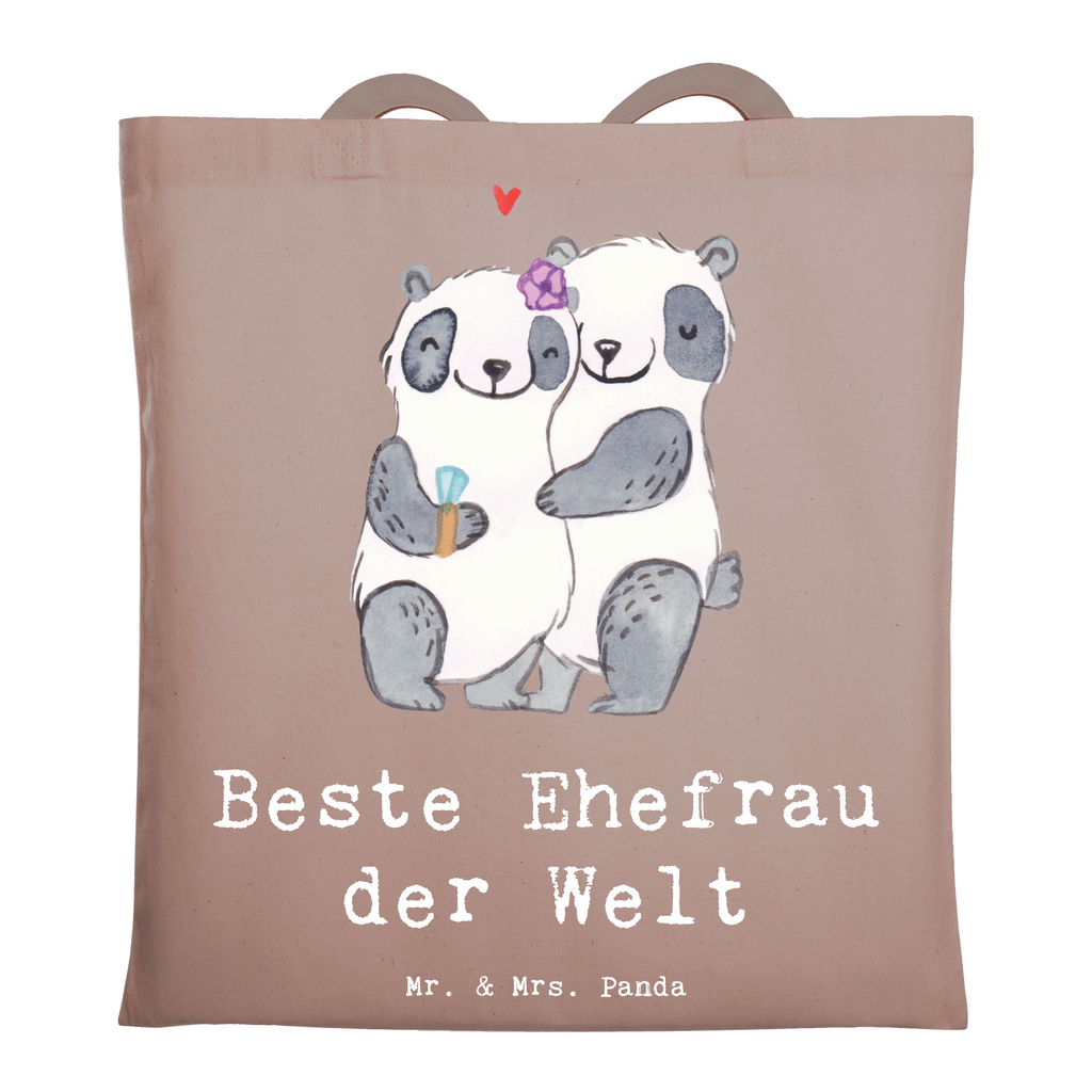 Tragetasche Panda Beste Ehefrau der Welt Beuteltasche, Beutel, Einkaufstasche, Jutebeutel, Stoffbeutel, Tasche, Shopper, Umhängetasche, Strandtasche, Schultertasche, Stofftasche, Tragetasche, Badetasche, Jutetasche, Einkaufstüte, Laptoptasche, für, Dankeschön, Geschenk, Schenken, Geburtstag, Geburtstagsgeschenk, Geschenkidee, Danke, Bedanken, Mitbringsel, Freude machen, Geschenktipp, Ehefrau, Beste, Frau, Partnerin, Freundin, Traumfrau, Hochzeit, Liebling, Ehepartner, Ehe, Gattin, Lebensgefährtin, Braut, Kleinigkeit