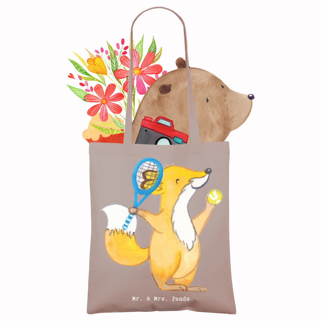 Tragetasche Fuchs Tennis spielen Tage Beuteltasche, Beutel, Einkaufstasche, Jutebeutel, Stoffbeutel, Tasche, Shopper, Umhängetasche, Strandtasche, Schultertasche, Stofftasche, Tragetasche, Badetasche, Jutetasche, Einkaufstüte, Laptoptasche, Geschenk, Sport, Sportart, Hobby, Schenken, Danke, Dankeschön, Auszeichnung, Gewinn, Sportler, Tennis spielen, Tennisclub, Tennisverein, Tennis Turnier, Ballsportart