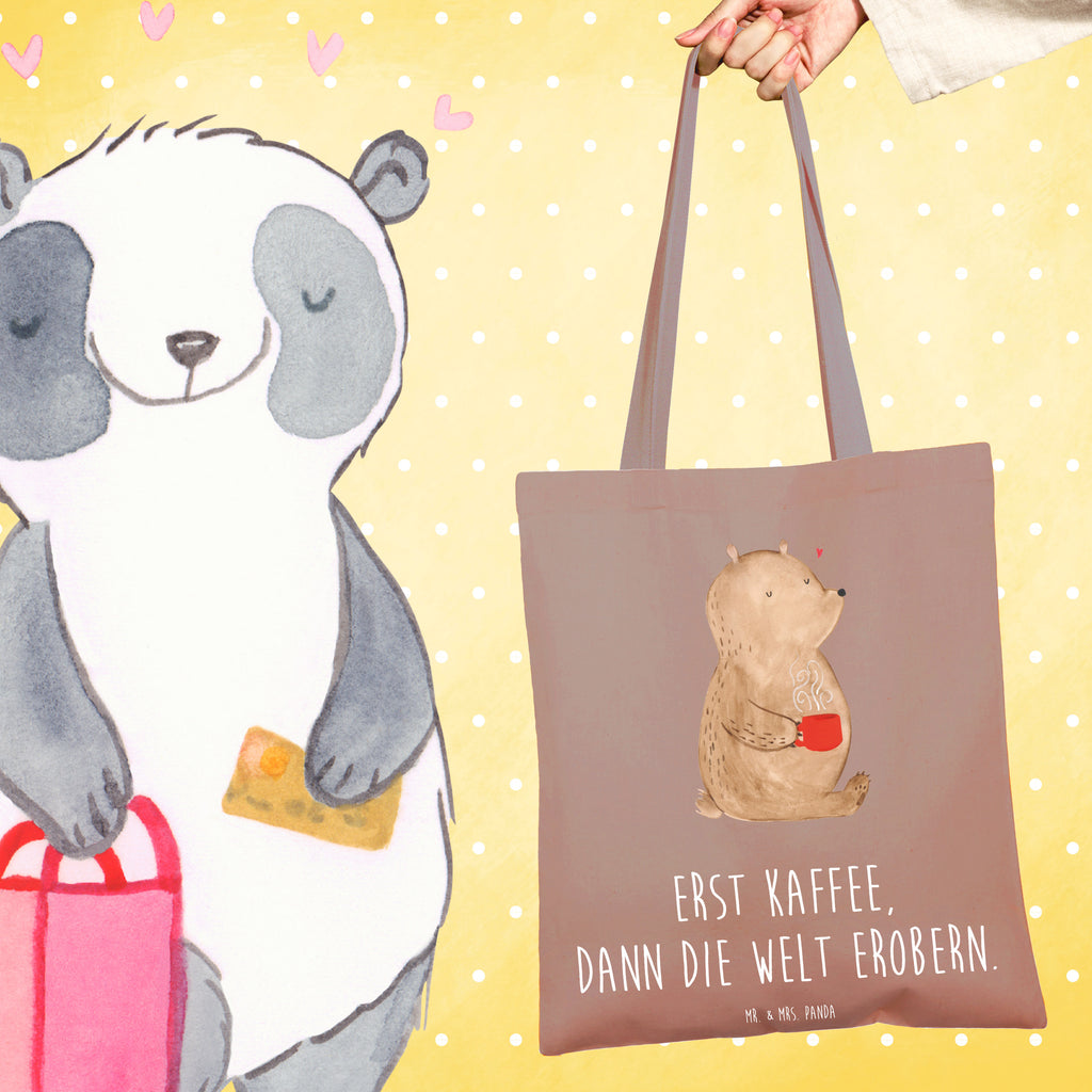 Tragetasche Bär Kaffee Beuteltasche, Beutel, Einkaufstasche, Jutebeutel, Stoffbeutel, Tasche, Shopper, Umhängetasche, Strandtasche, Schultertasche, Stofftasche, Tragetasche, Badetasche, Jutetasche, Einkaufstüte, Laptoptasche, Bär, Teddy, Teddybär, Kaffee, Coffee, Bären, guten Morgen, Morgenroutine, Welt erobern, Welt retten, Motivation