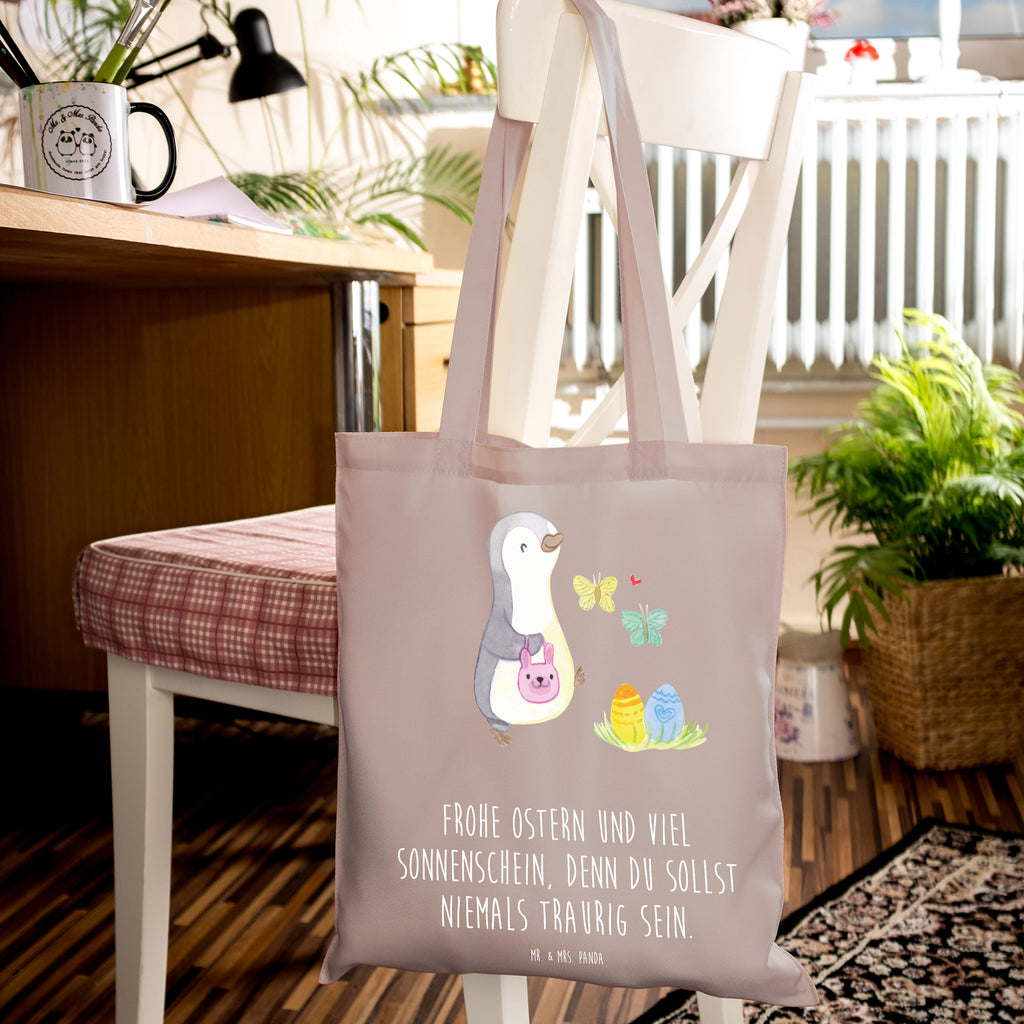 Tragetasche Pinguin Eiersuche Beuteltasche, Beutel, Einkaufstasche, Jutebeutel, Stoffbeutel, Tasche, Shopper, Umhängetasche, Strandtasche, Schultertasche, Stofftasche, Tragetasche, Badetasche, Jutetasche, Einkaufstüte, Laptoptasche, Ostern, Osterhase, Ostergeschenke, Osternest, Osterdeko, Geschenke zu Ostern, Ostern Geschenk, Ostergeschenke Kinder, Ostern Kinder