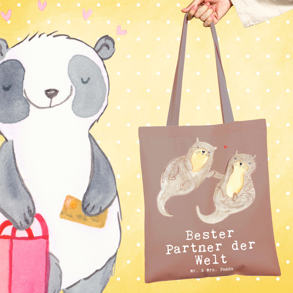 Tragetasche Otter Bester Partner der Welt Beuteltasche, Beutel, Einkaufstasche, Jutebeutel, Stoffbeutel, Tasche, Shopper, Umhängetasche, Strandtasche, Schultertasche, Stofftasche, Tragetasche, Badetasche, Jutetasche, Einkaufstüte, Laptoptasche, für, Dankeschön, Geschenk, Schenken, Geburtstag, Geburtstagsgeschenk, Geschenkidee, Danke, Bedanken, Mitbringsel, Freude machen, Geschenktipp, Partner, Ehepartner, Mann, Frau, Ehefrau, Ehemann. Freundin, Freund, Lebensgefährte, Paar, Liebe