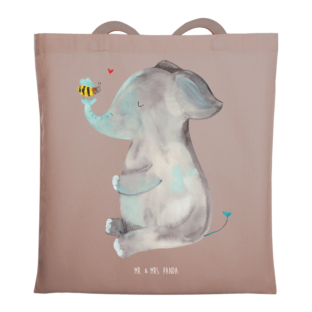 Tragetasche Elefant & Biene Beuteltasche, Beutel, Einkaufstasche, Jutebeutel, Stoffbeutel, Tasche, Shopper, Umhängetasche, Strandtasche, Schultertasche, Stofftasche, Tragetasche, Badetasche, Jutetasche, Einkaufstüte, Laptoptasche, Tiermotive, Gute Laune, lustige Sprüche, Tiere, Elefant, Biene, Liebe, Liebesbeweis, Jahrestag, Liebesgeschenk, Heiratsantrag, Hochzeitsgeschenk, Liebesspruch